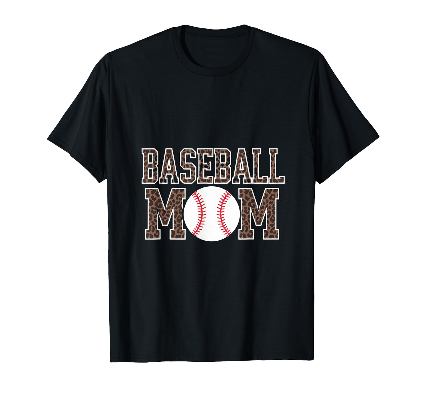 Mom Life Softball Baseball Mom Leopard T-Shirt - Aesthetic Graphic Unisex - T-Shirt, Sweatshirt, Hoodie