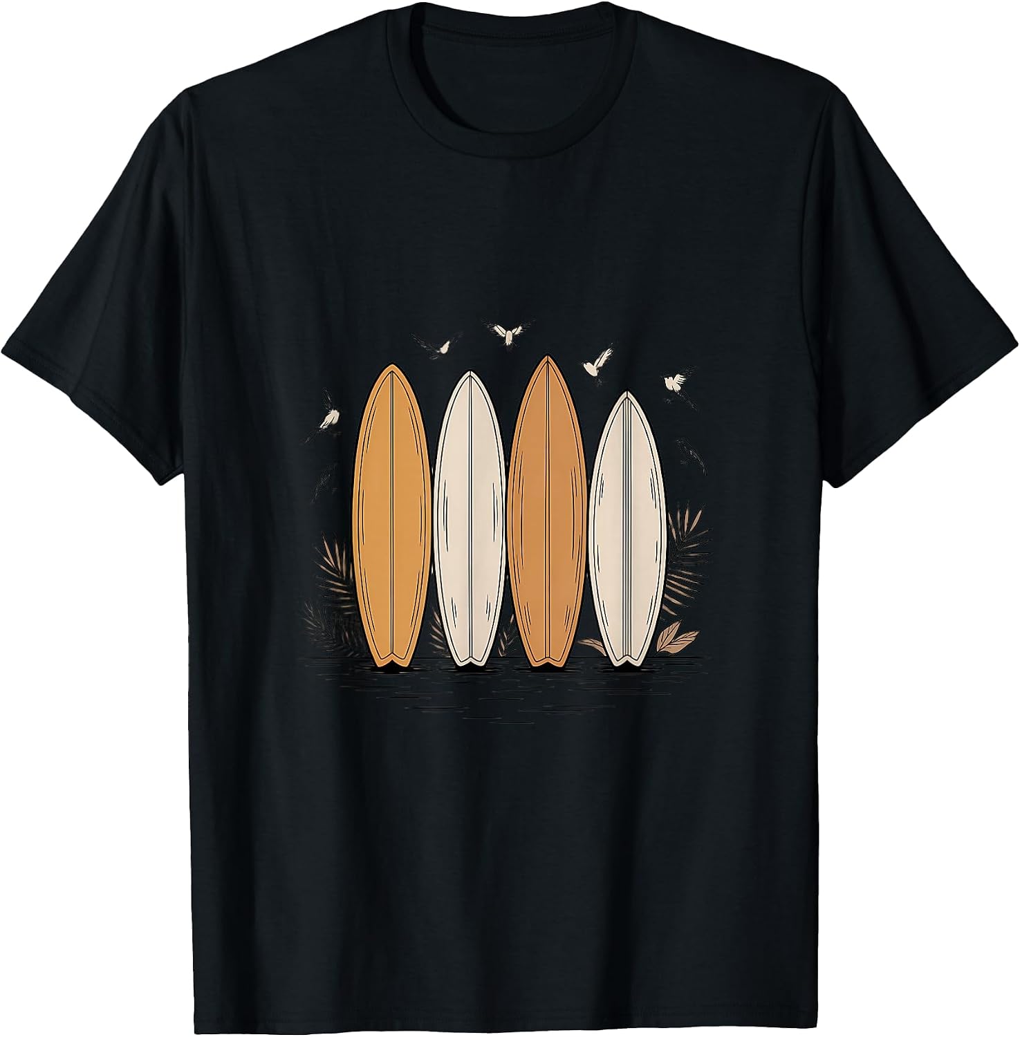 Retro Surfer Weathered Beach Sketch Linework - Adult & Kids T-Shirts, Sweatshirts & Hoodies apparel design preview 1