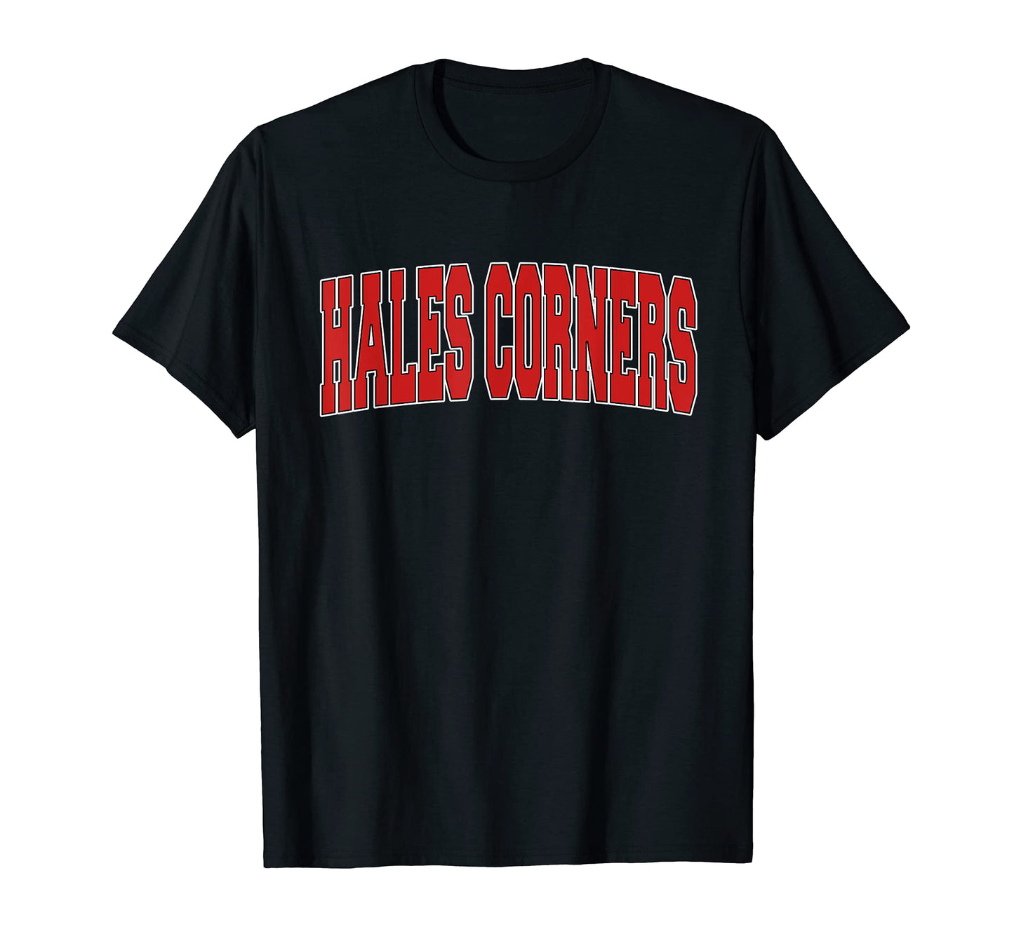 Hales Corners Wi Wisconsin Varsity T-Shirt - Minimalist Print for Adults - T-Shirt, Sweatshirt, Hoodie