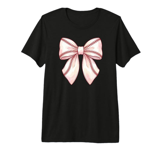 Baseball Coquette Bow Tri Blend T-Shirt - Aesthetic Graphic Unisex - T-Shirt, Sweatshirt, Hoodie
