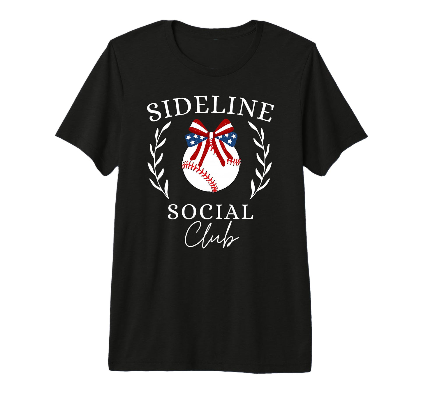 Sideline Social Club Coquette Baseball T-Shirt - Graphic Print for Adults - T-Shirt, Sweatshirt, Hoodie