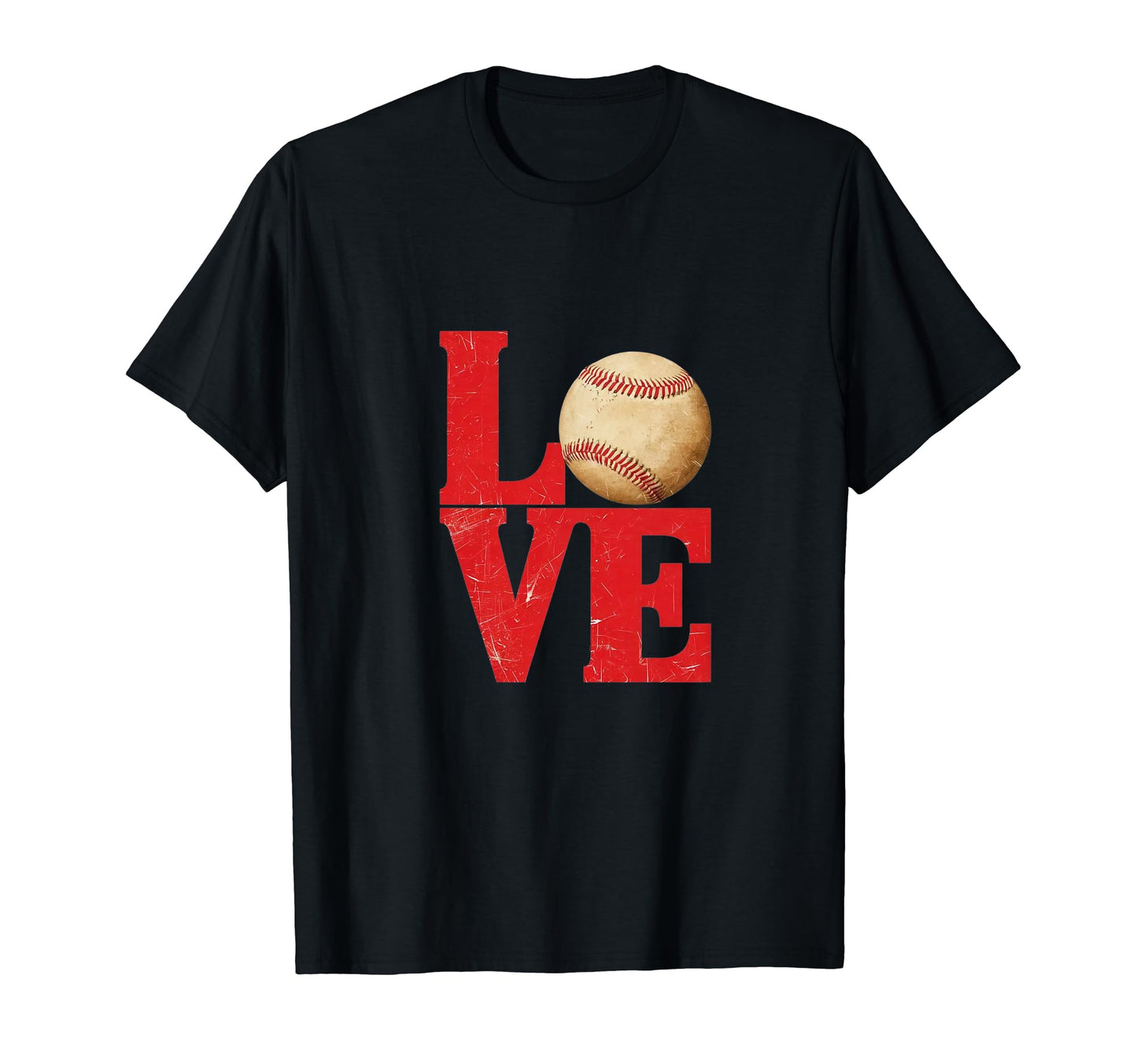 Love Baseball Distressed Eat T-Shirt - Casual Everyday Wear for Adults - T-Shirt, Sweatshirt, Hoodie