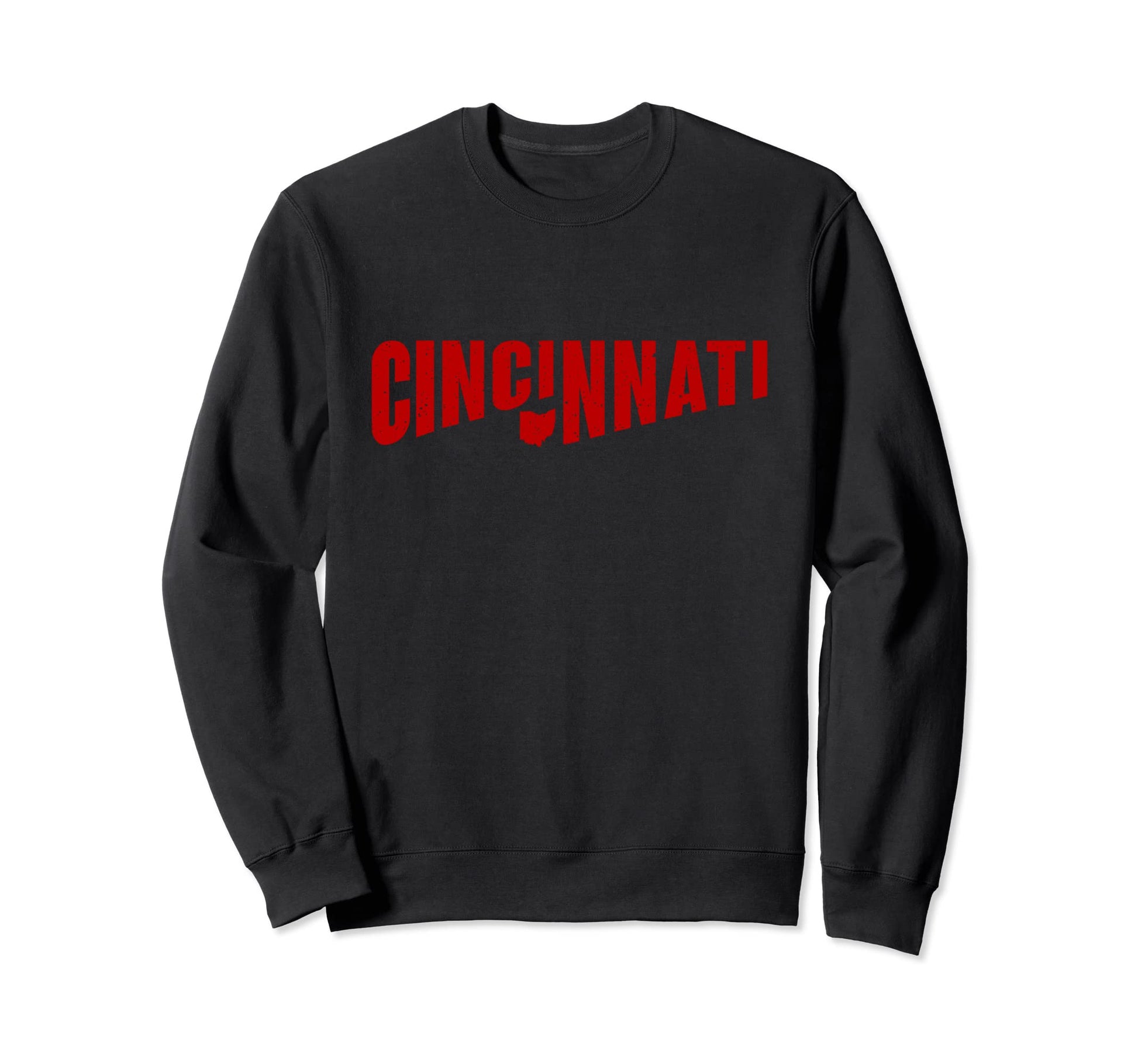 Cincinnati Ohio State Map Sweatshirt - Casual Everyday Wear Men Women - T-Shirt, Sweatshirt, Hoodie