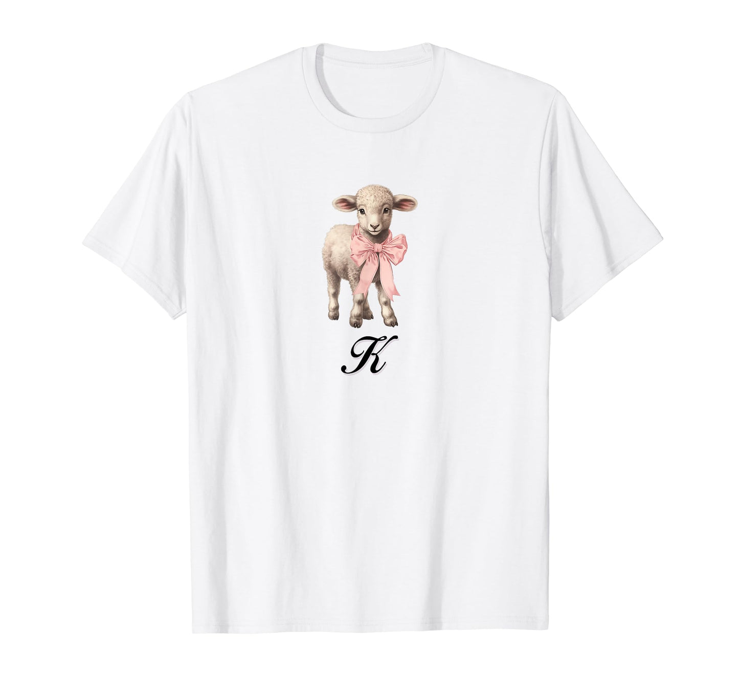 K Lamb Coquette Bow Girlcore Y2K T-Shirt - Casual Everyday Wear for Adults - T-Shirt, Sweatshirt, Hoodie