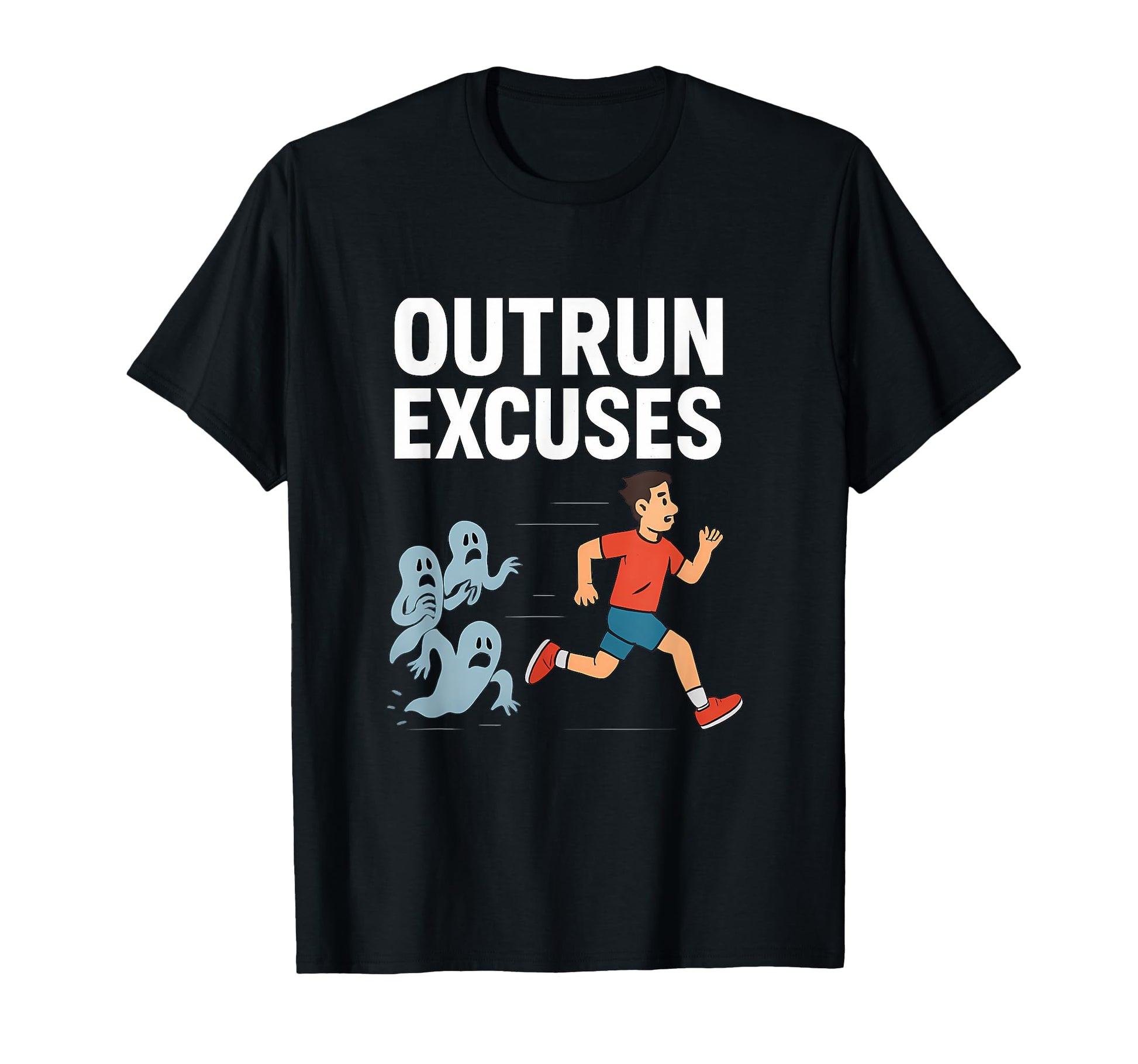 Outrun Excuses Funny Running Marathon Gear T-Shirt - Trendy Graphic Unisex - T-Shirt, Sweatshirt, Hoodie
