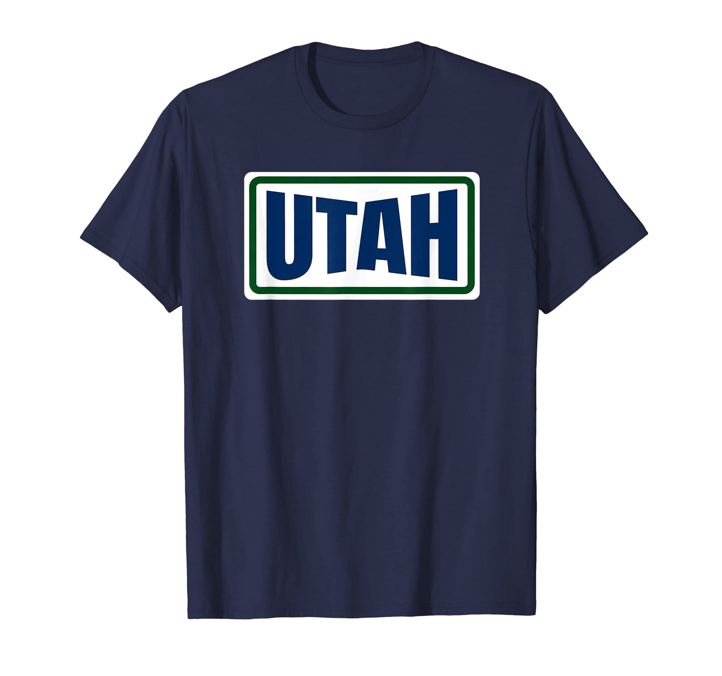 Utah Blue Green Striped Throwback T-Shirt - Casual Everyday Wear Men Women - T-Shirt, Sweatshirt, Hoodie