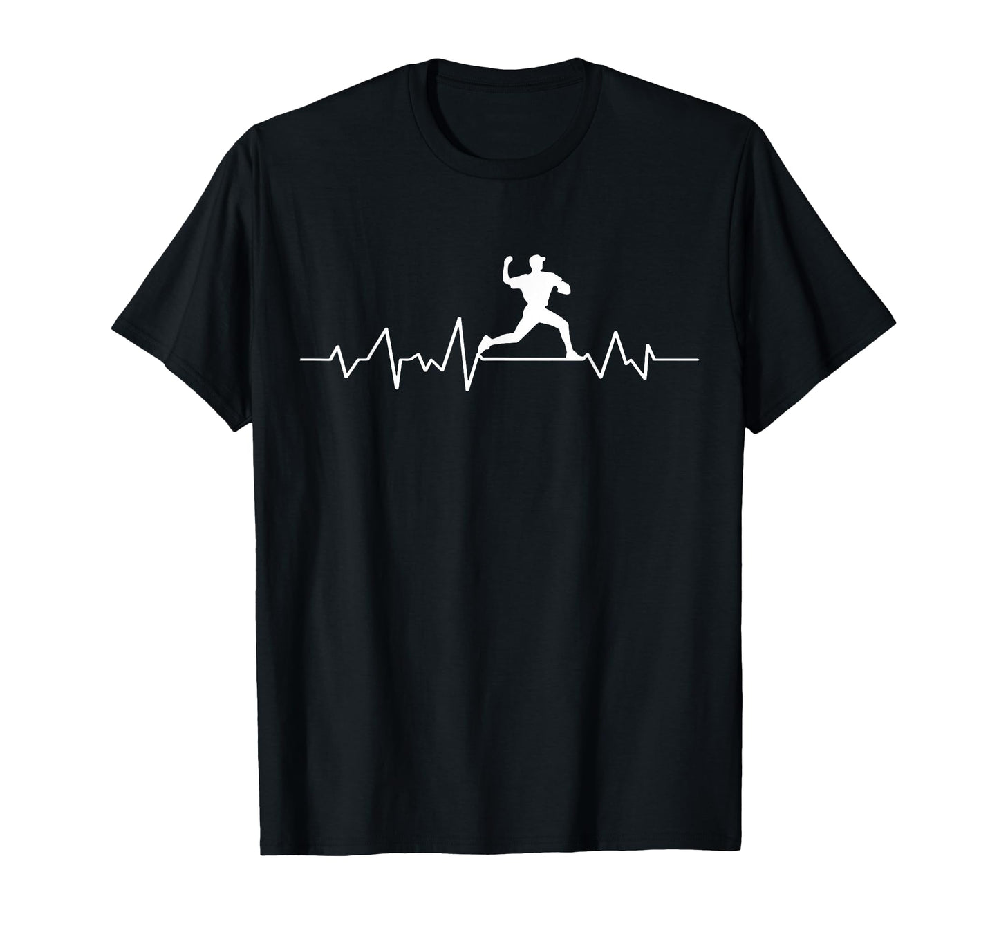 Baseball Heartbeat T-Shirt - Minimalist Print Men Women - T-Shirt, Sweatshirt, Hoodie