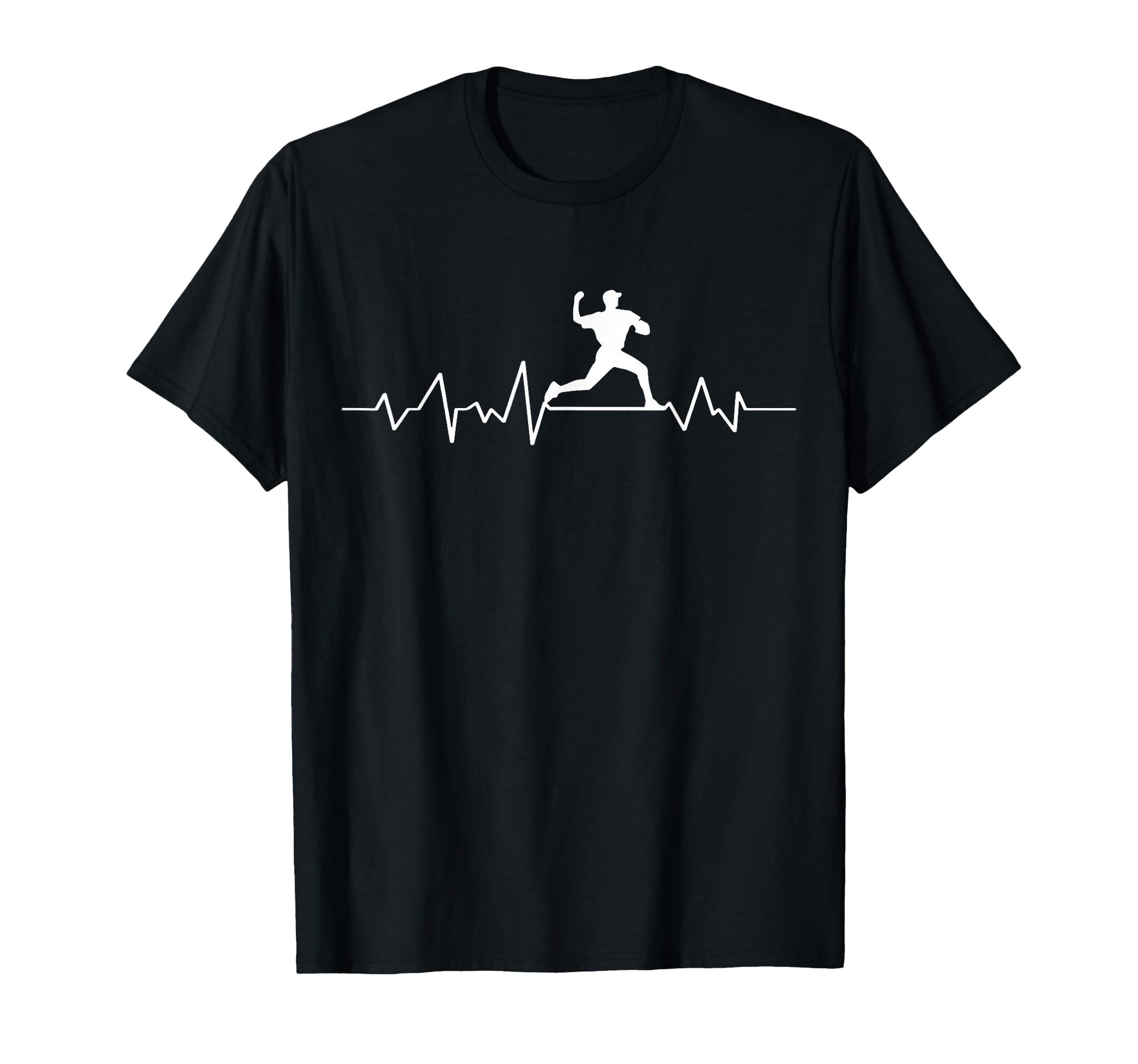 Baseball Heartbeat T-Shirt - Minimalist Print Men Women - T-Shirt, Sweatshirt, Hoodie