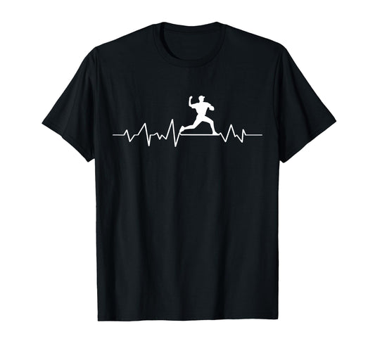 Baseball Heartbeat T-Shirt - Minimalist Print Men Women - T-Shirt, Sweatshirt, Hoodie