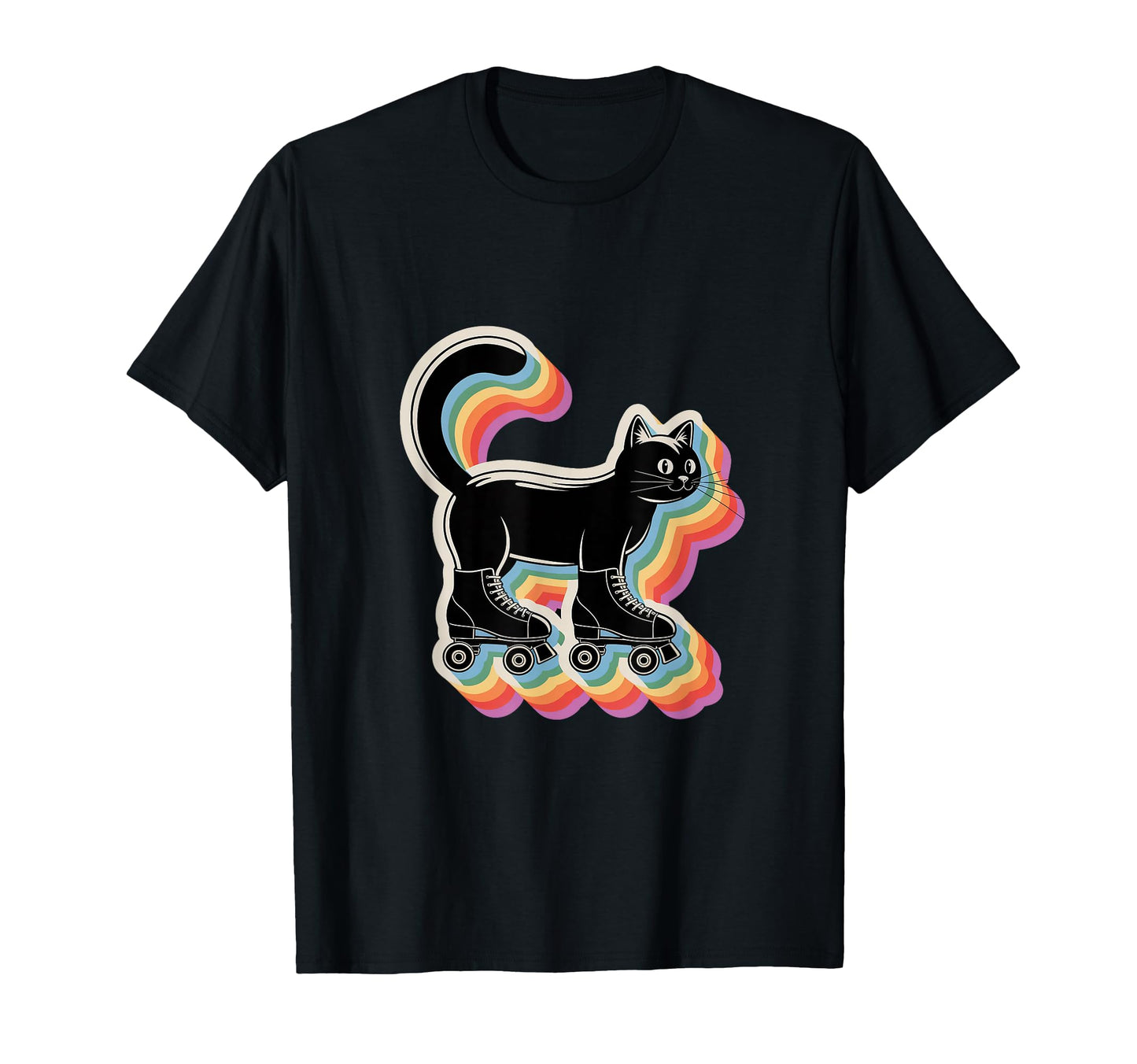 Kawaii Cat Roller Skate Shoes Roller T-Shirt - Custom Art Print Unisex - T-Shirt, Sweatshirt, Hoodie
