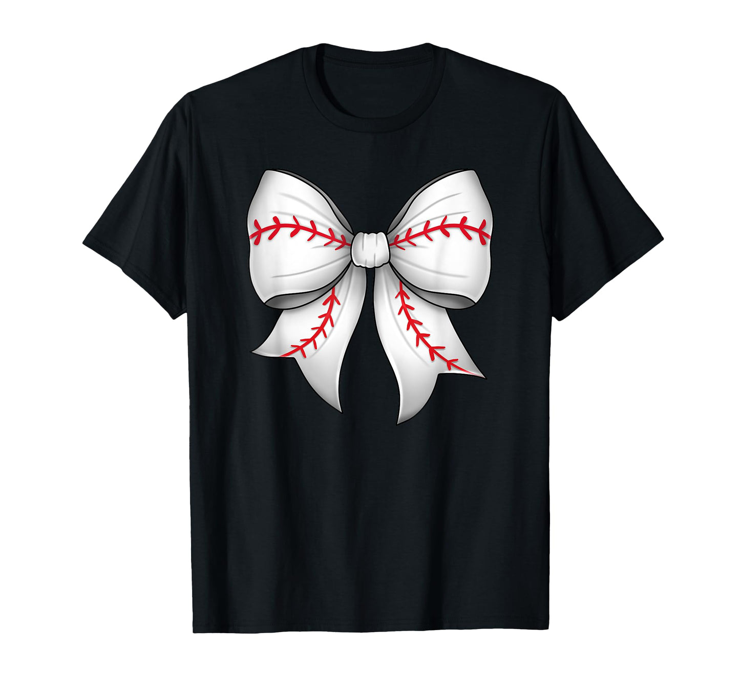Sports Coquette Bow Baseball T-Shirt - Minimalist Print Unisex - T-Shirt, Sweatshirt, Hoodie