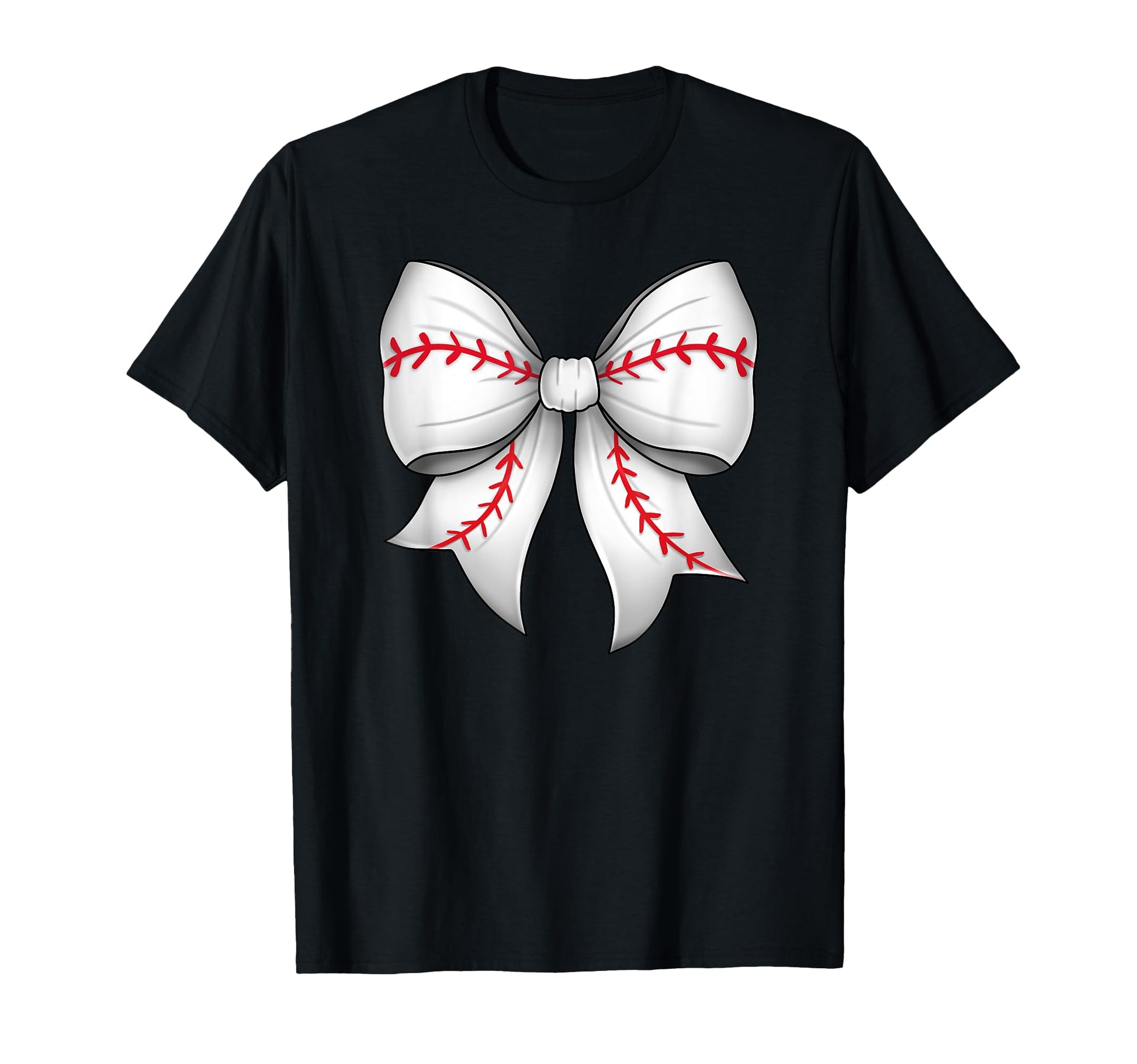 Sports Coquette Bow Baseball T-Shirt - Minimalist Print Unisex - T-Shirt, Sweatshirt, Hoodie