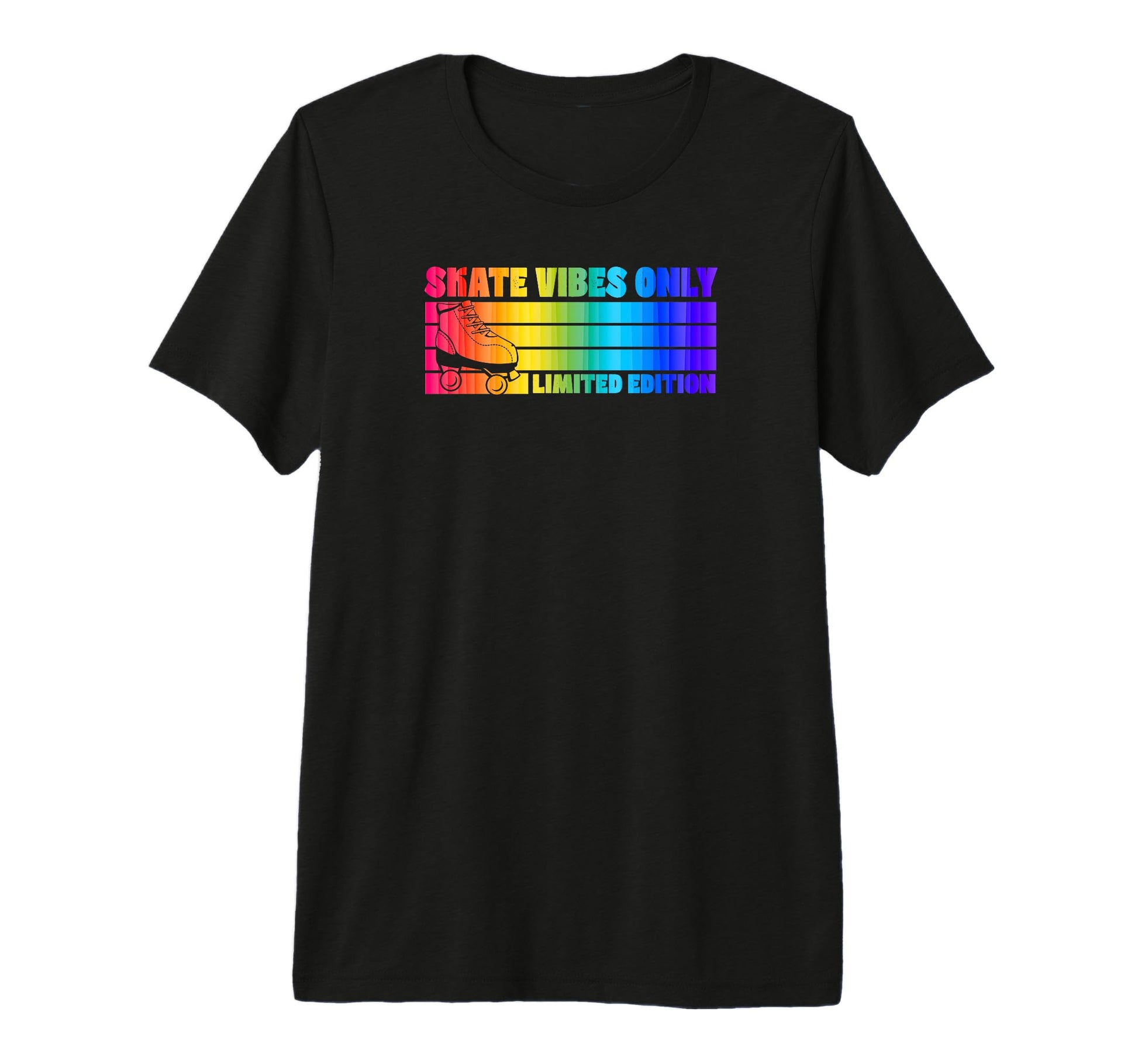 Skate Vibes Only Roller Skating Tri Blend T-Shirt - Custom Art Print Unisex - T-Shirt, Sweatshirt, Hoodie