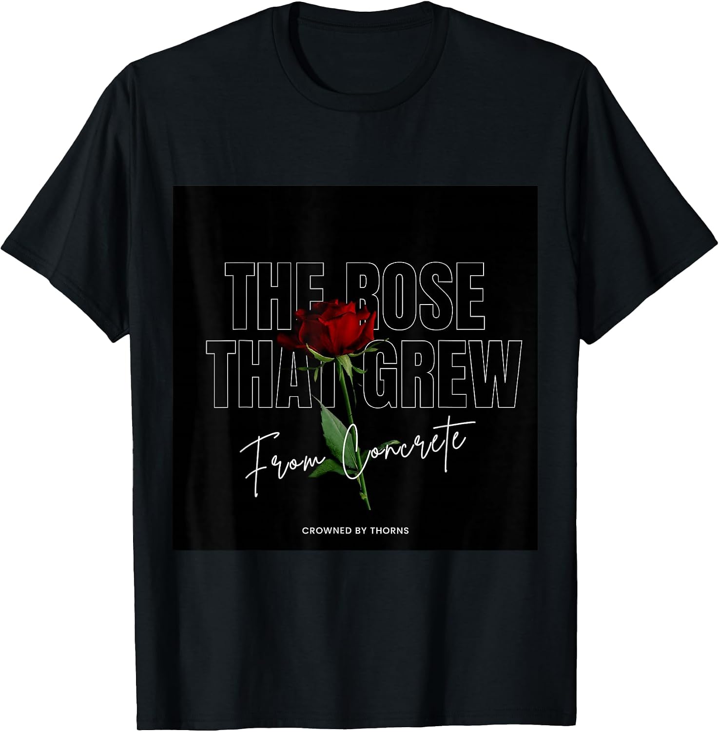 Rose From Concrete Women's Black Small, Short Sleeve, - Adult & Kids T-Shirts, Sweatshirts & Hoodies apparel design preview 1