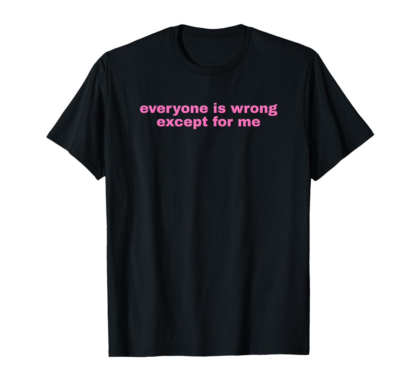 Everyone Is Wrong Except Me Funny Y2K T-Shirt - Novelty Apparel Men Women - T-Shirt, Sweatshirt, Hoodie