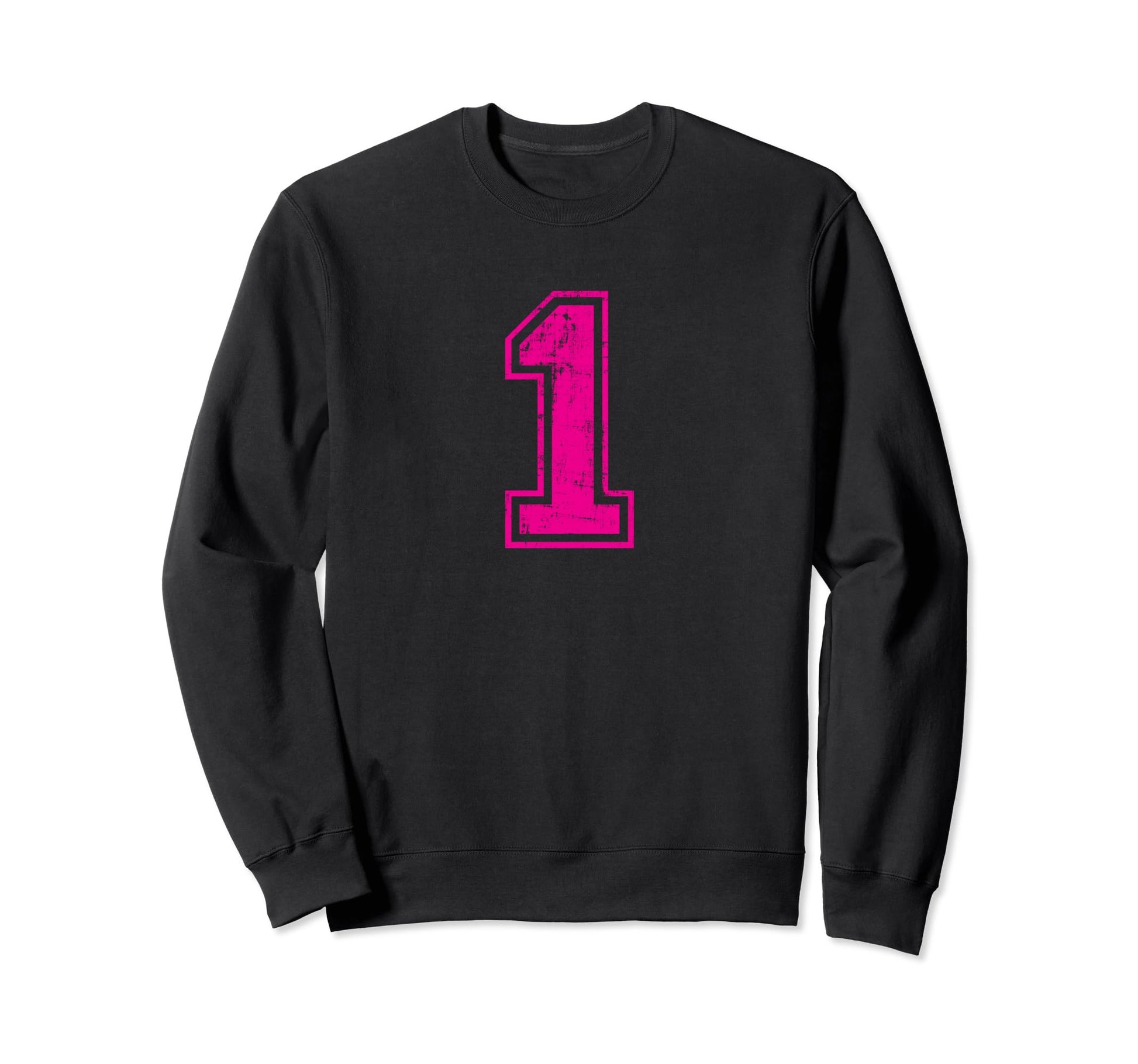 Number 1 One Varsity Distressed Sweatshirt - Streetwear Style for Adults - T-Shirt, Sweatshirt, Hoodie