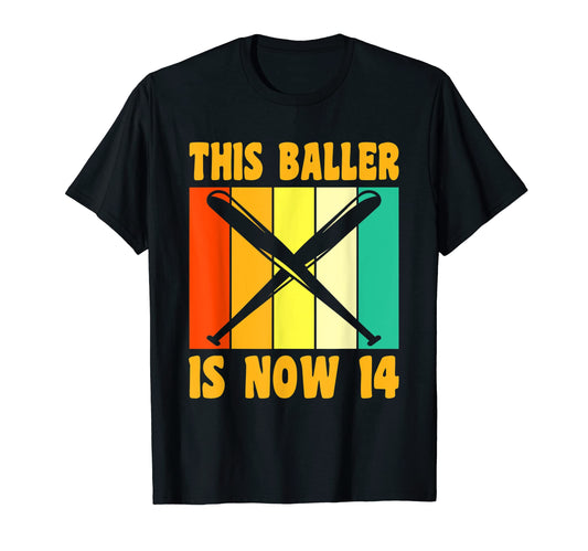 14Th Birthday 14 Year Old Baseball 14Th T-Shirt - Streetwear Style Unisex - T-Shirt, Sweatshirt, Hoodie