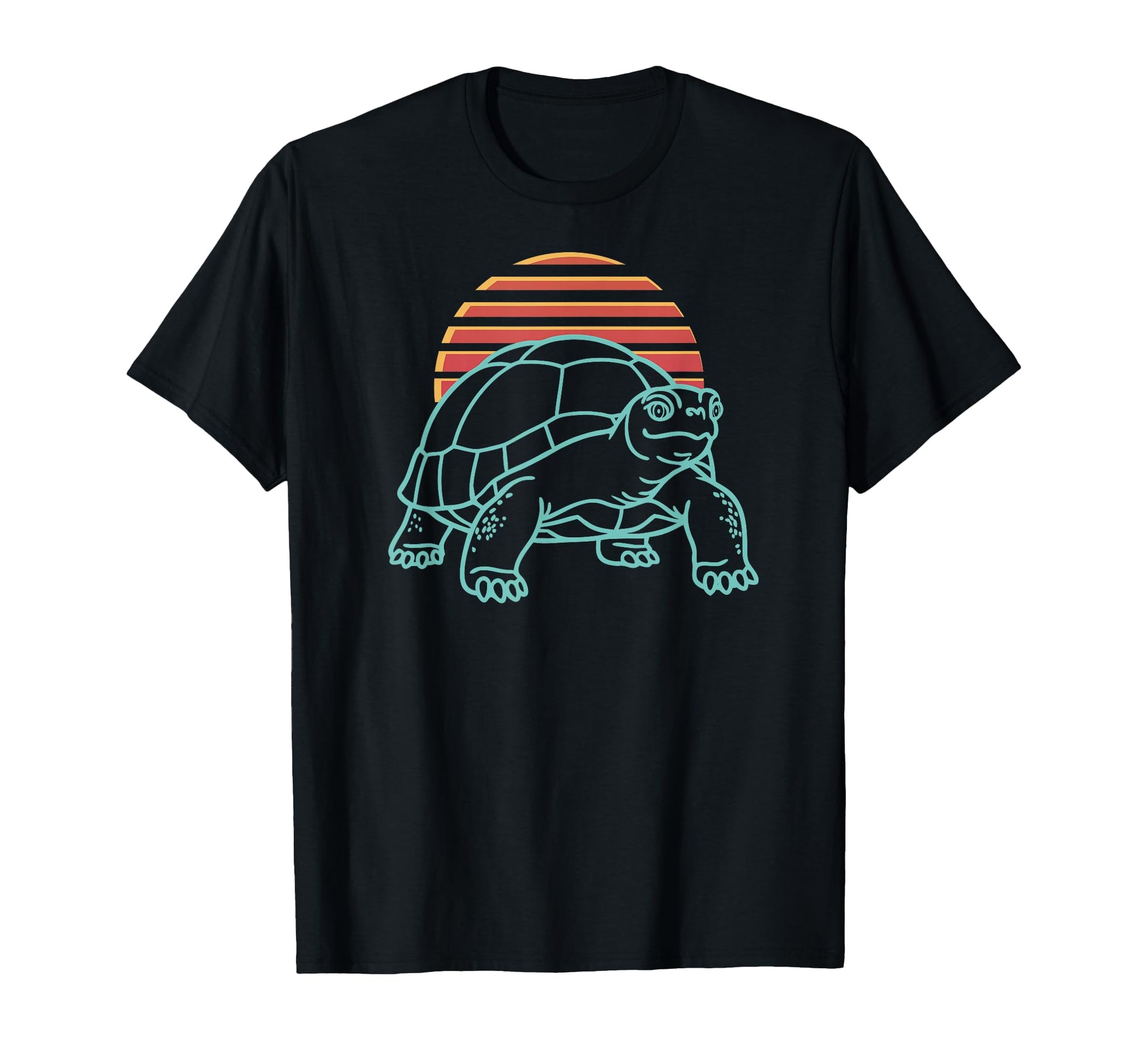 Tortoise Lover Reptile Synthwave 80S T-Shirt - Unique Graphic for Adults - T-Shirt, Sweatshirt, Hoodie