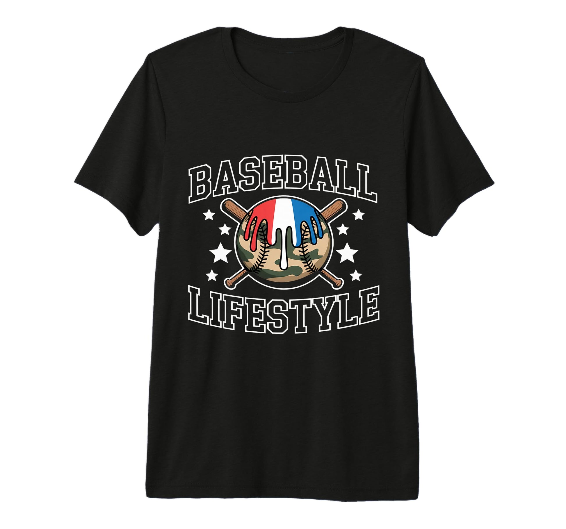Baseball Lifestyle American Patriotic T-Shirt - Trendy Graphic for Adults - T-Shirt, Sweatshirt, Hoodie