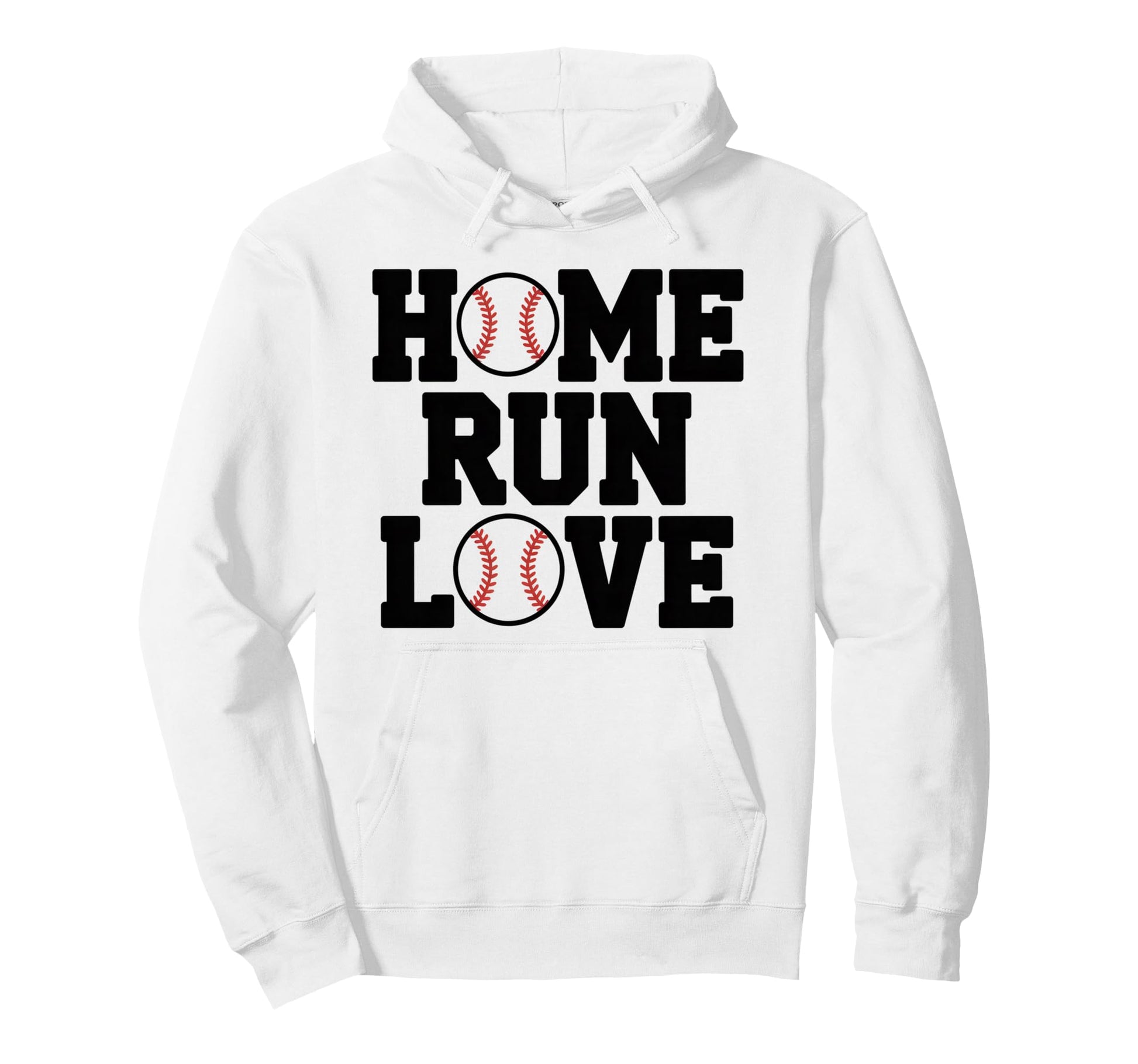 Home Run Love Baseball Typography Hoodie - Aesthetic Graphic Men Women - T-Shirt, Sweatshirt, Hoodie