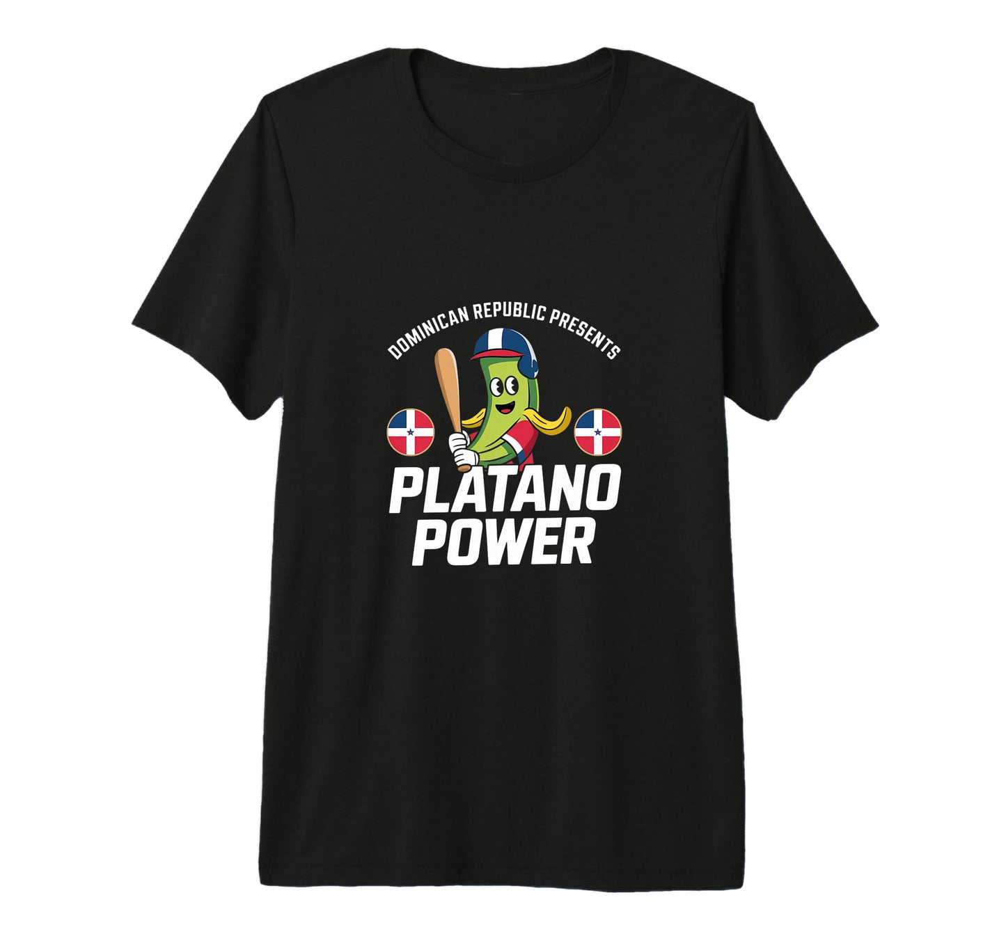 Dominican Republic Platano Power Baseball T-Shirt - Trendy Graphic Unisex - T-Shirt, Sweatshirt, Hoodie