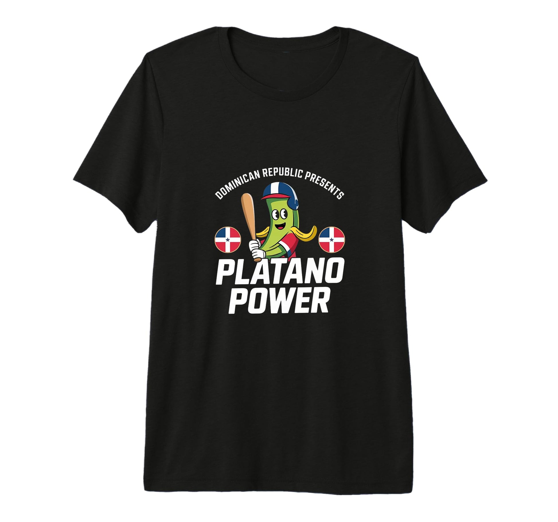 Dominican Republic Platano Power Baseball T-Shirt - Trendy Graphic Unisex - T-Shirt, Sweatshirt, Hoodie
