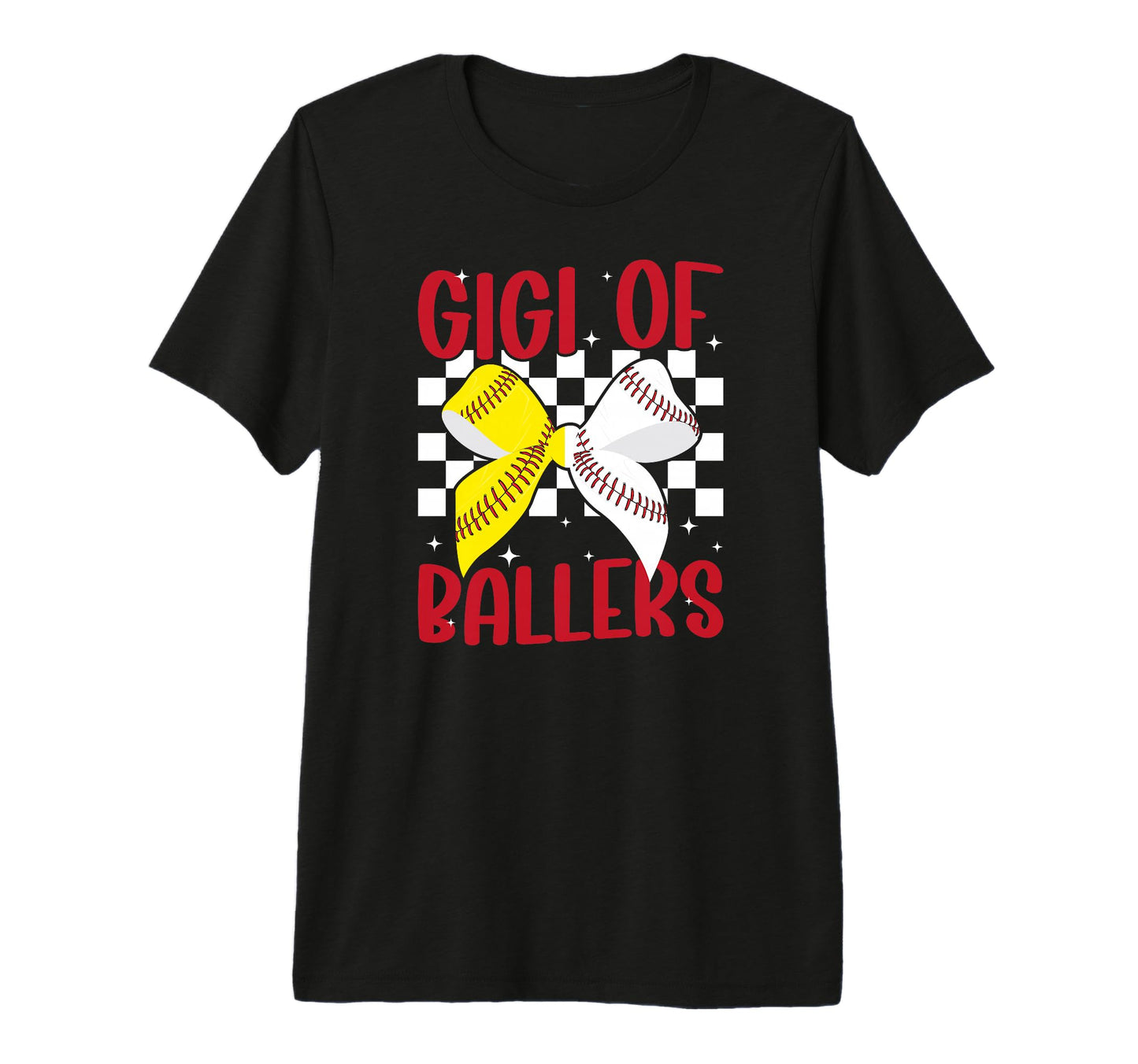 Gigi Ballers Coquette Baseball Softball T-Shirt - Custom Art Print Unisex - T-Shirt, Sweatshirt, Hoodie