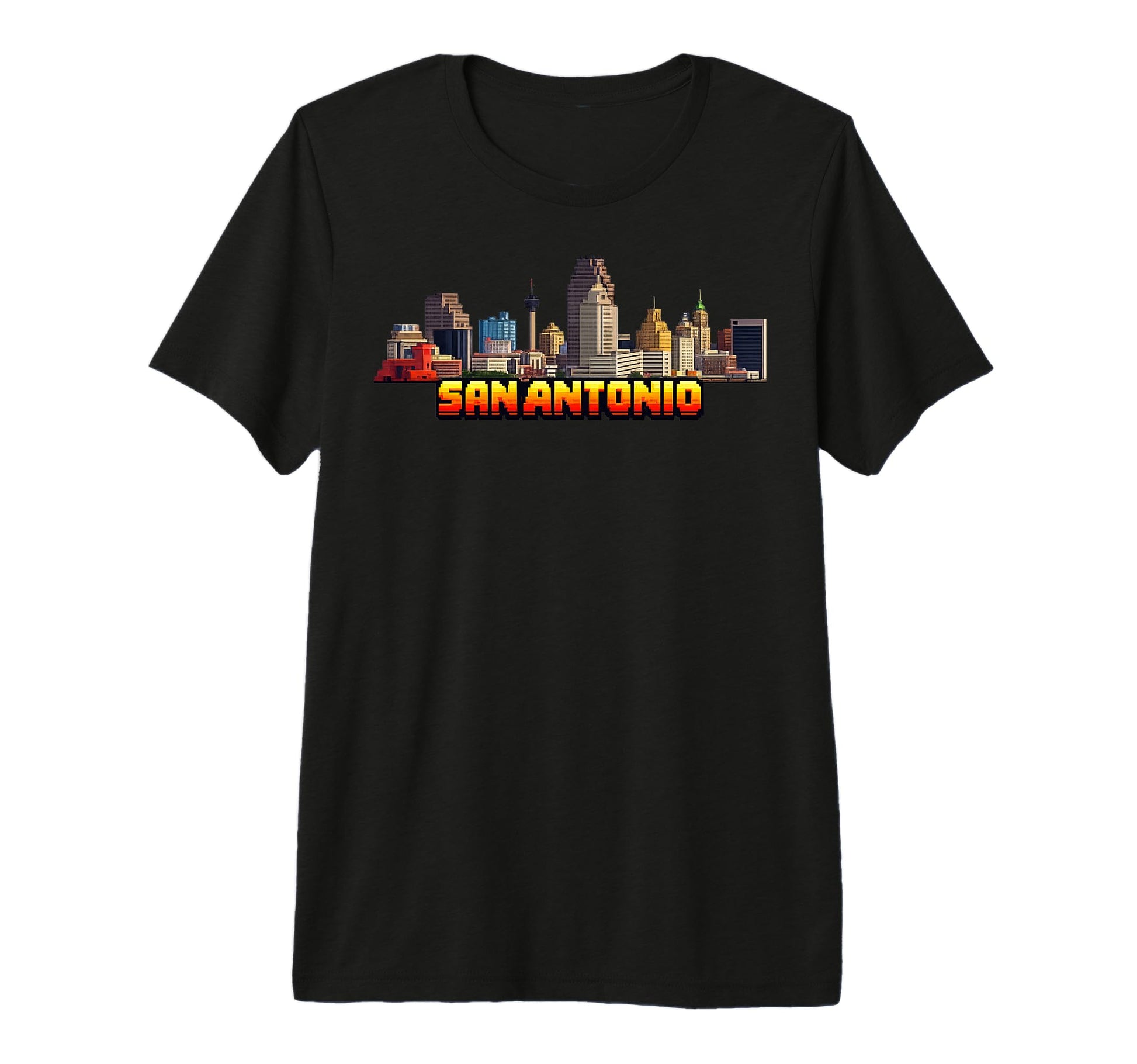 San Antonio 8 Bit Video Arcade Gamer T-Shirt - Trendy Graphic Unisex - T-Shirt, Sweatshirt, Hoodie