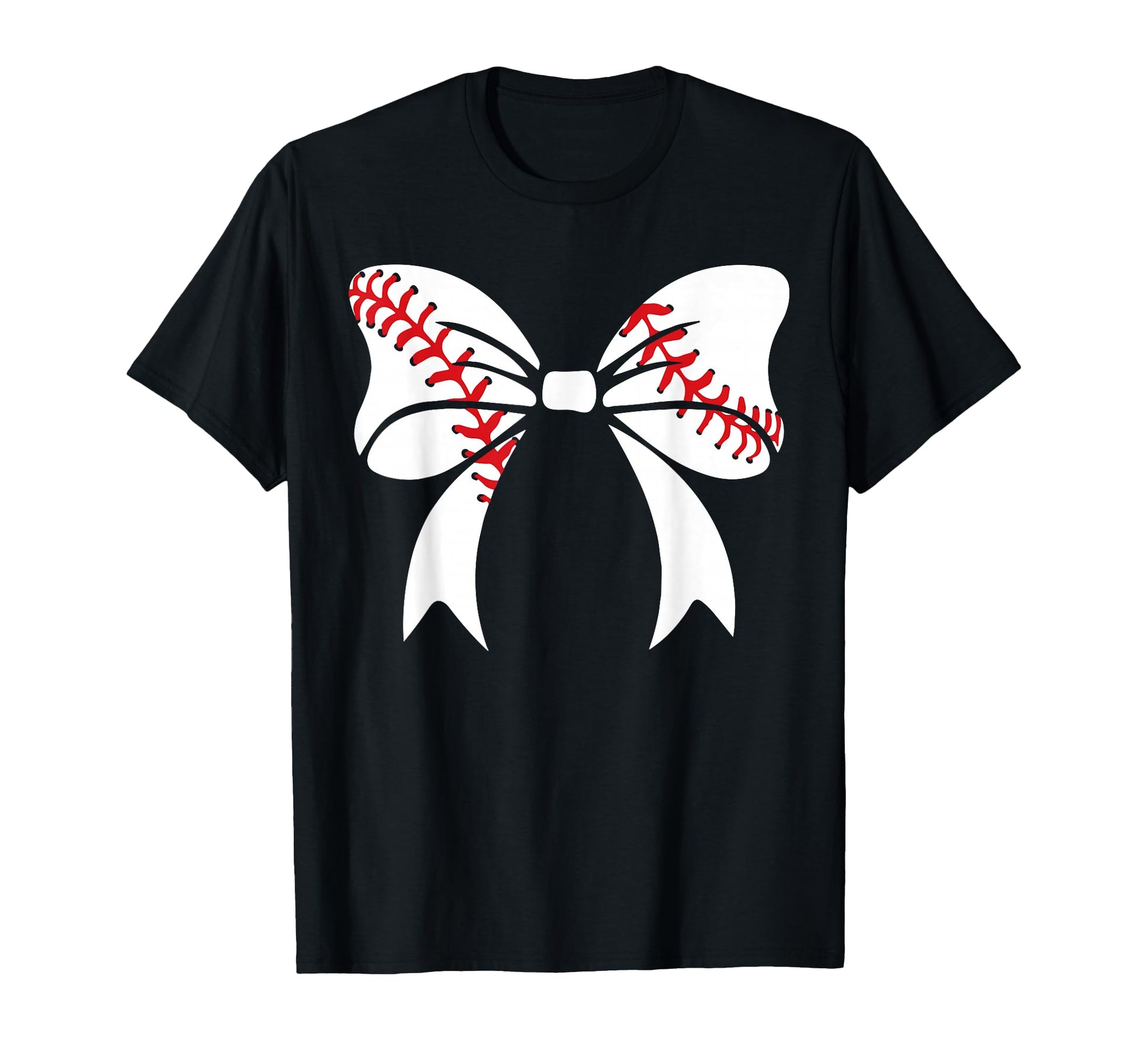 Baseball Bow Baseball Mom Mothers T-Shirt - Casual Everyday Wear Men Women - T-Shirt, Sweatshirt, Hoodie