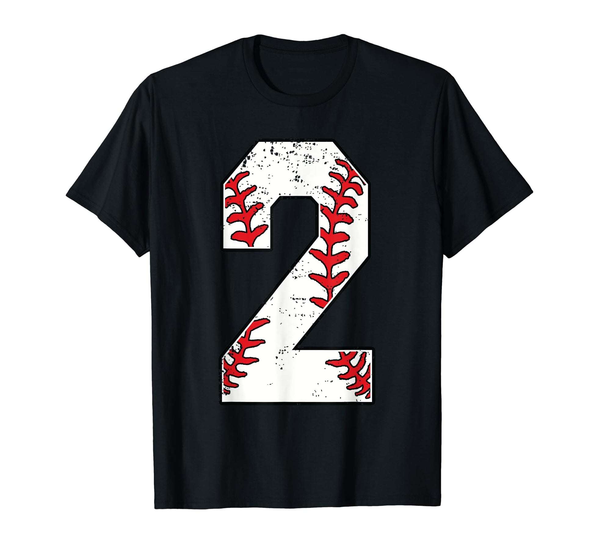 Number 2 Baseball 2 Jersey Number T-Shirt - Custom Art Print Men Women - T-Shirt, Sweatshirt, Hoodie