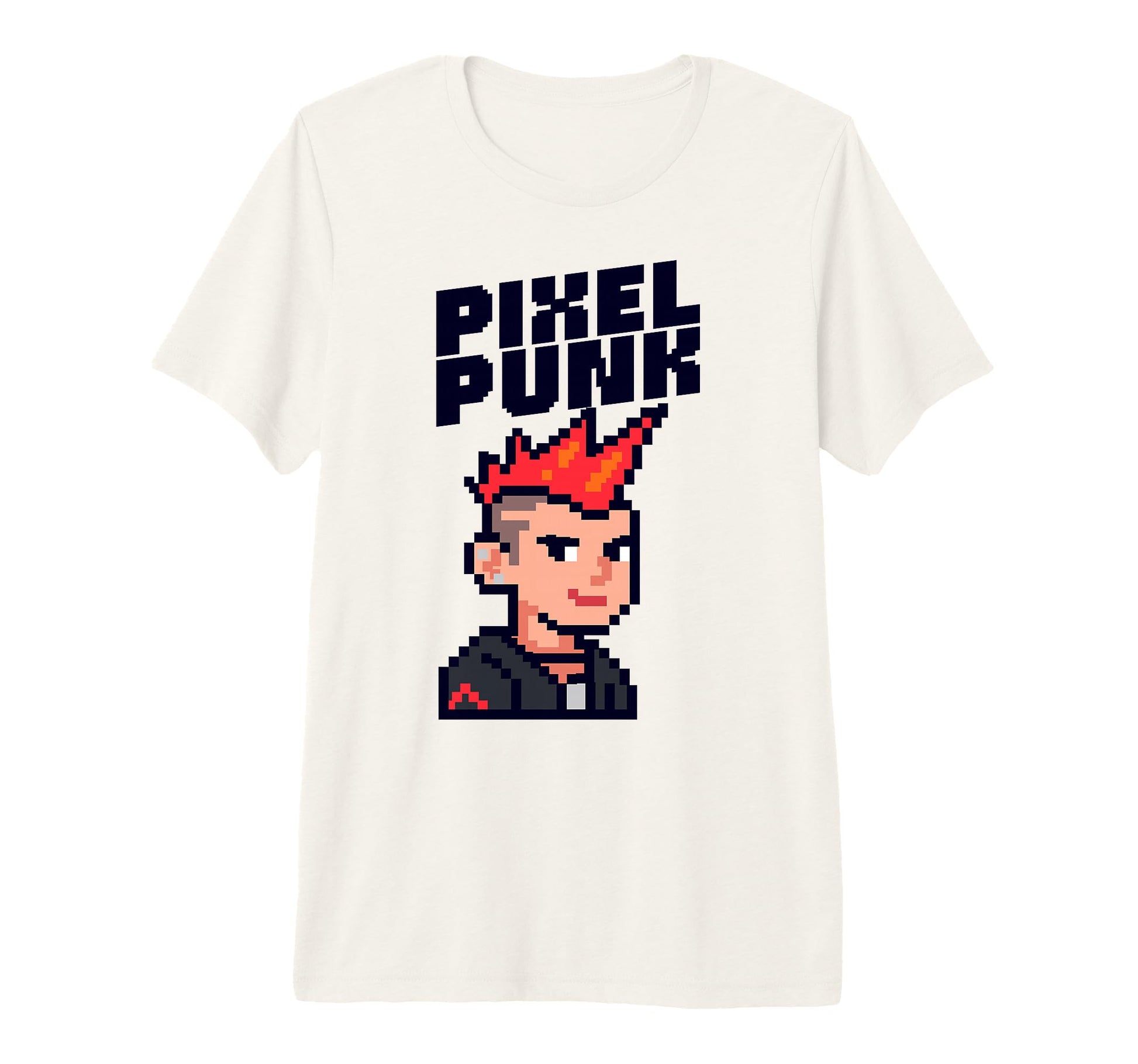 Pixel Punk Character 8 Bit Gaming Tri T-Shirt - Aesthetic Graphic Unisex - T-Shirt, Sweatshirt, Hoodie