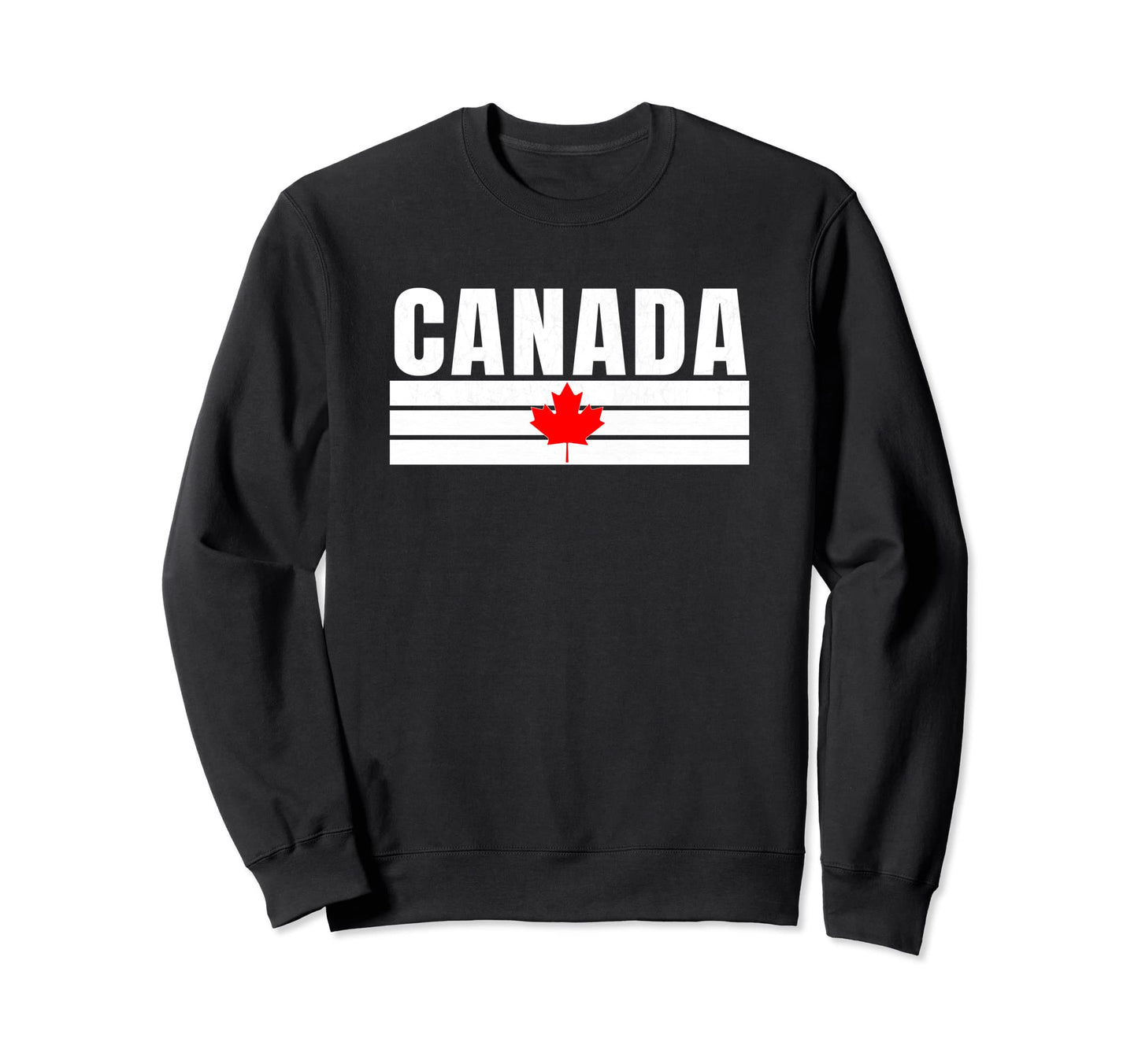 Canada Leaf Red White Canadian Sweatshirt - Casual Everyday Wear Unisex - T-Shirt, Sweatshirt, Hoodie