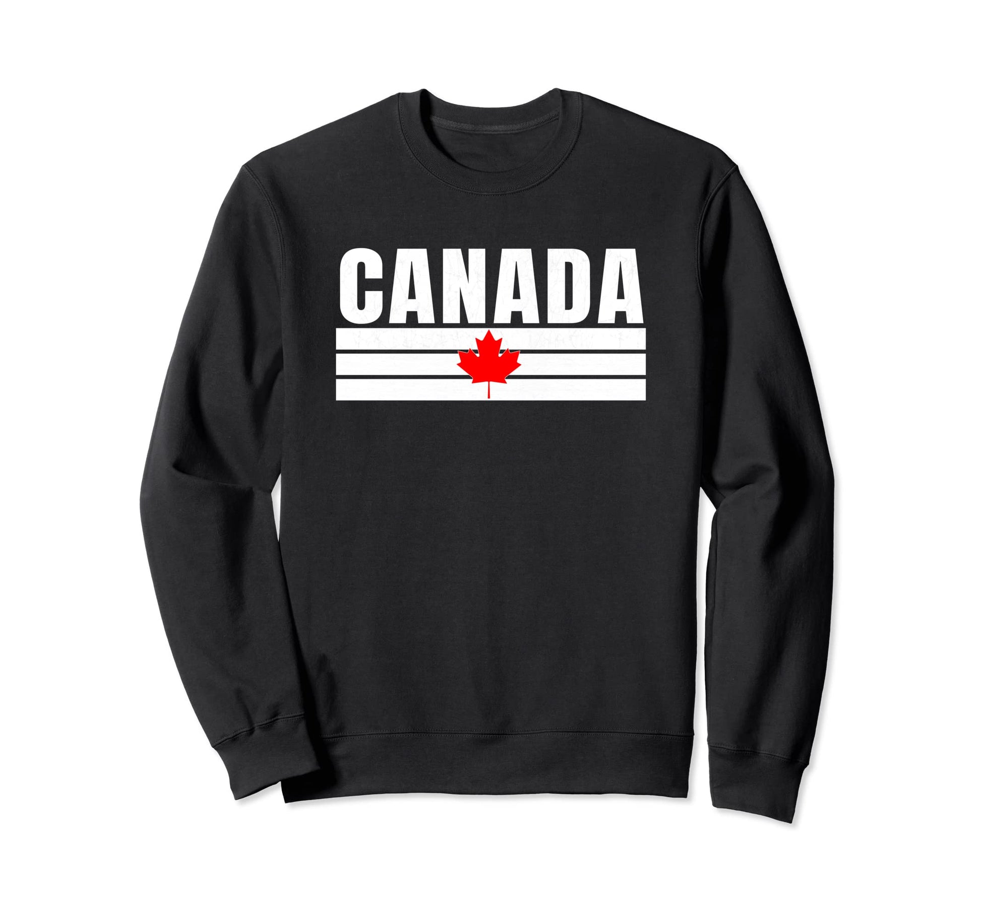 Canada Leaf Red White Canadian Sweatshirt - Casual Everyday Wear Unisex - T-Shirt, Sweatshirt, Hoodie