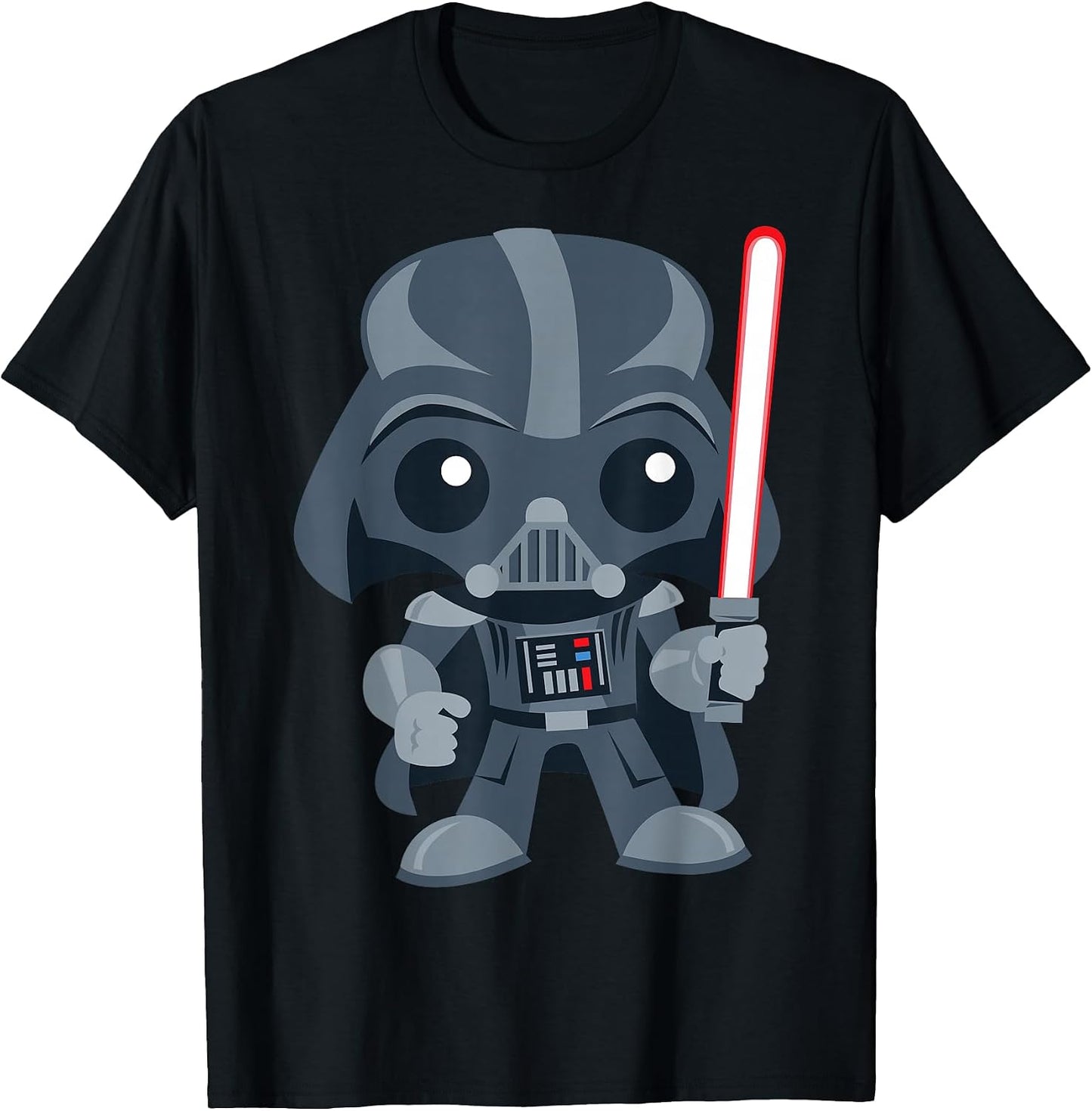 Cute Darth Vader and Cartoon Saber Graphic - Adult & Kids T-Shirts, Sweatshirts & Hoodies apparel design preview 1