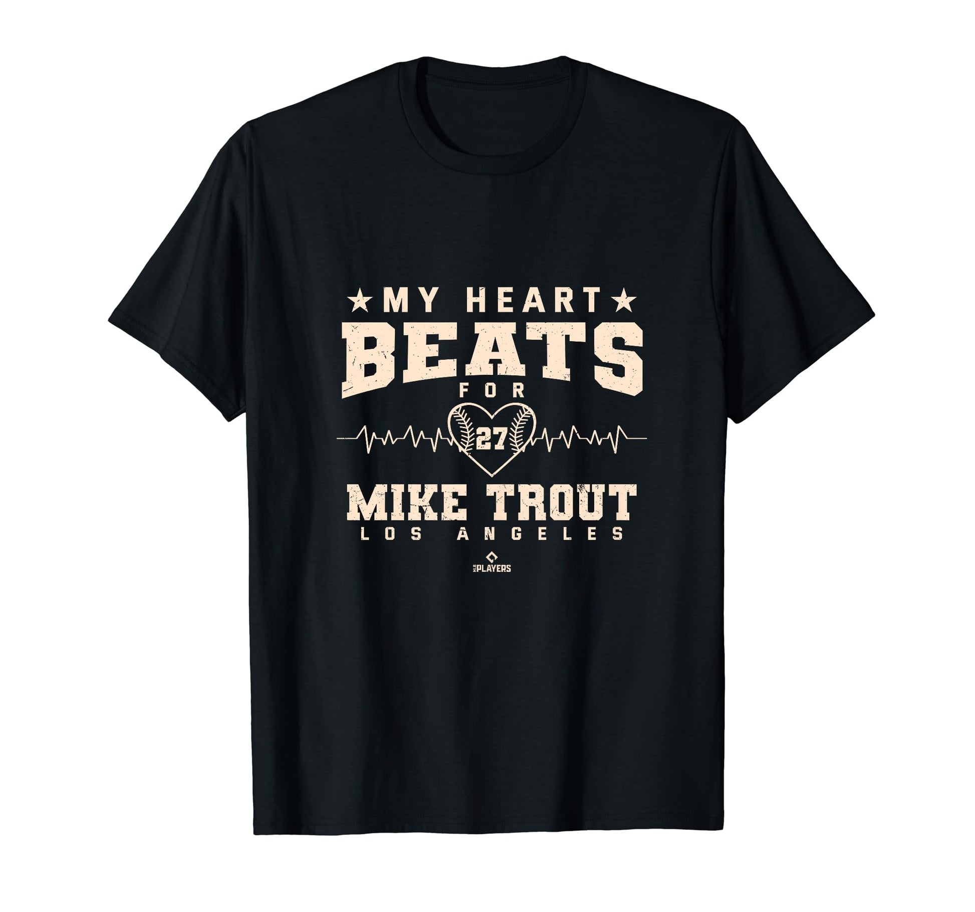 My Heart Beats Mike Trout Baseball T-Shirt - Aesthetic Graphic for Adults - T-Shirt, Sweatshirt, Hoodie
