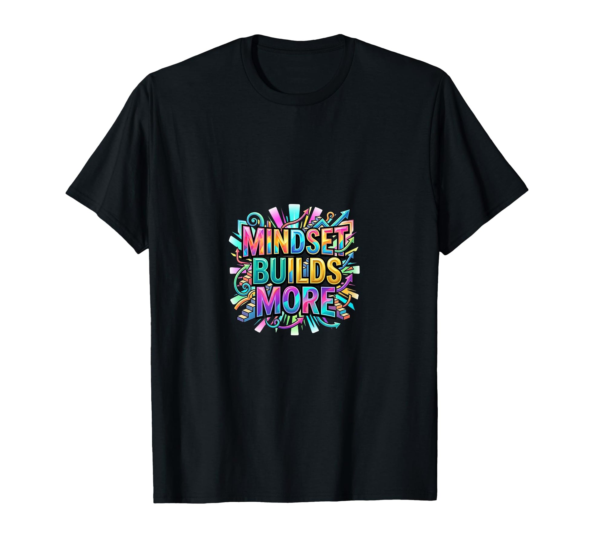 Growth Mindset Motivation Typography T-Shirt - Custom Art Print for Adults - T-Shirt, Sweatshirt, Hoodie