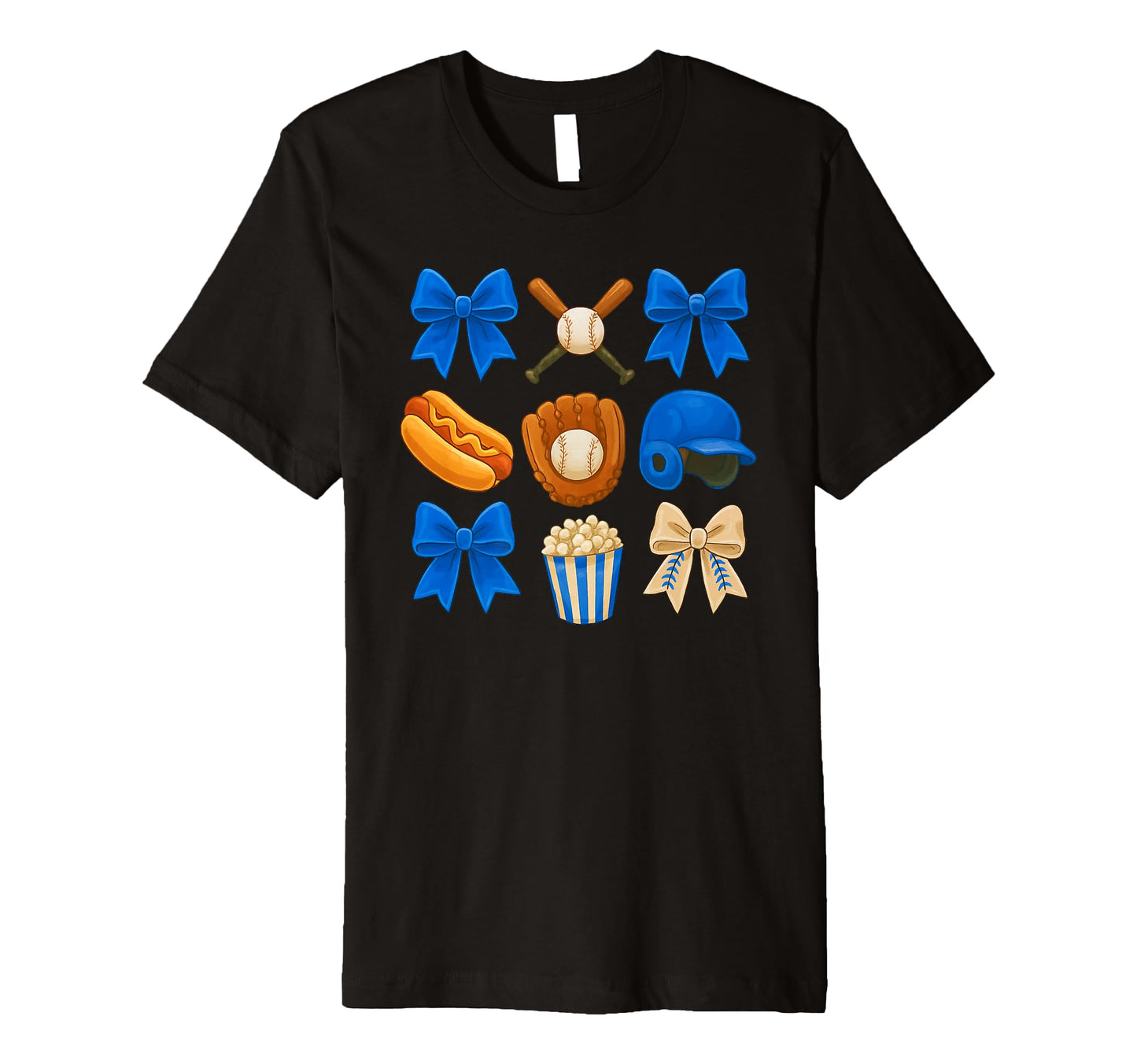 Coquette Bow Baseball Game Day Cheer T-Shirt - Unique Graphic Men Women - T-Shirt, Sweatshirt, Hoodie