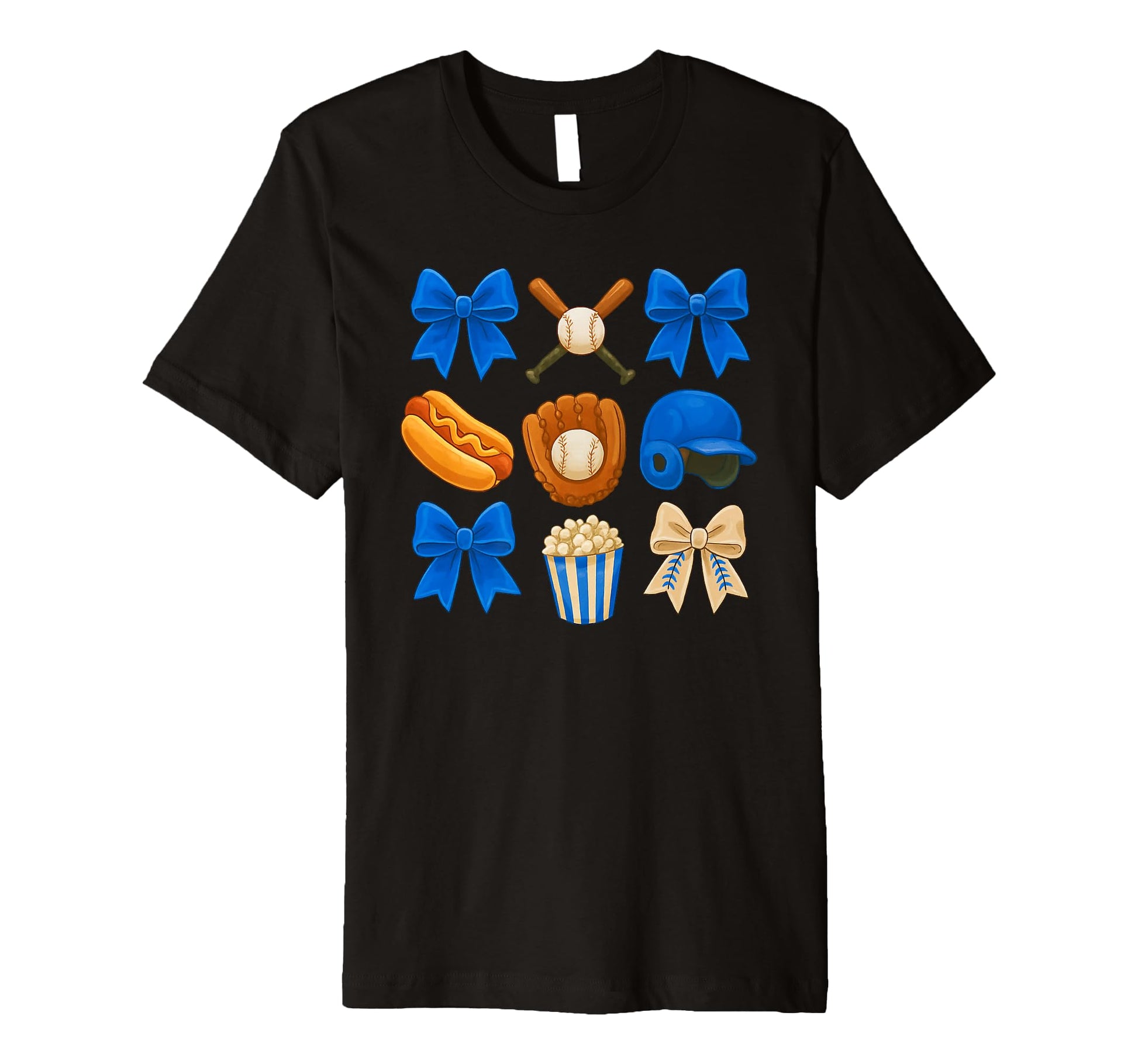 Coquette Bow Baseball Game Day Cheer T-Shirt - Unique Graphic Men Women - T-Shirt, Sweatshirt, Hoodie