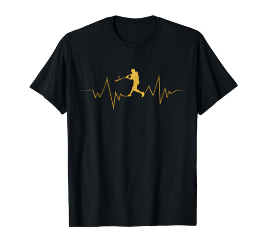 Baseball Heartbeat Sport Fans T-Shirt - Minimalist Print Unisex - T-Shirt, Sweatshirt, Hoodie