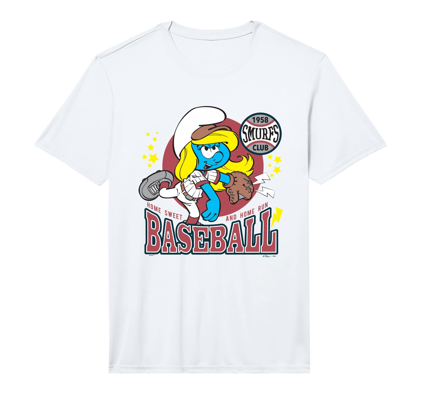 Smurfs Baseball Home Sweet And Home Run T-Shirt - Custom Art Print Unisex - T-Shirt, Sweatshirt, Hoodie