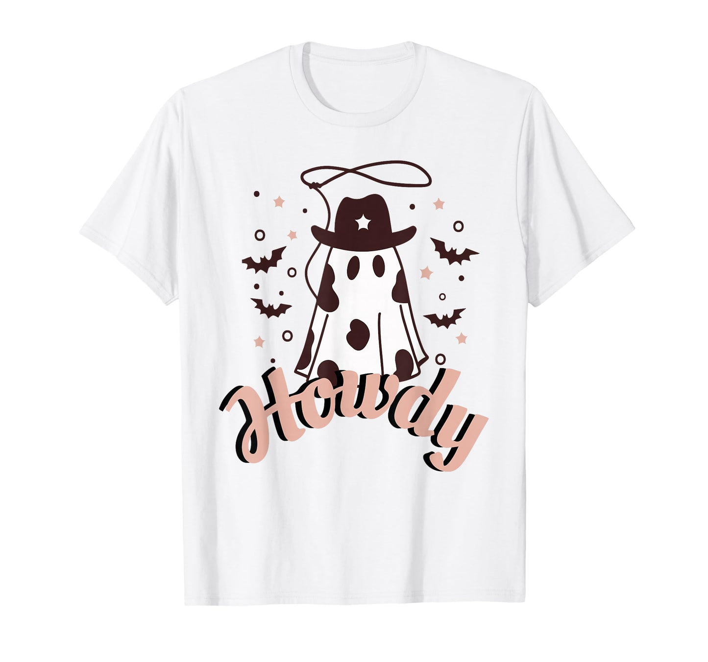 Funny Halloween Howdy Ghost Western T-Shirt - Aesthetic Graphic for Adults - T-Shirt, Sweatshirt, Hoodie