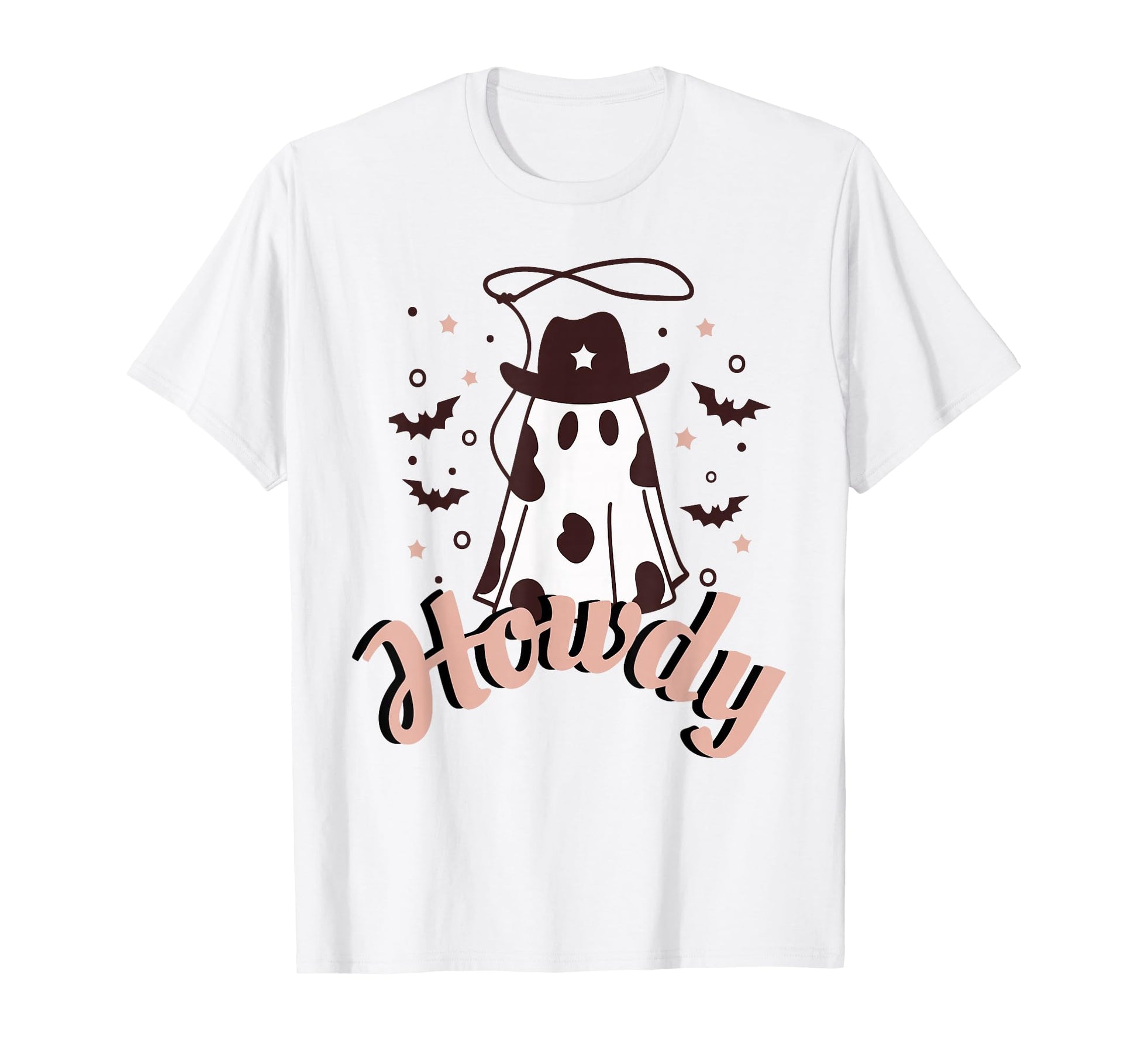 Funny Halloween Howdy Ghost Western T-Shirt - Aesthetic Graphic for Adults - T-Shirt, Sweatshirt, Hoodie