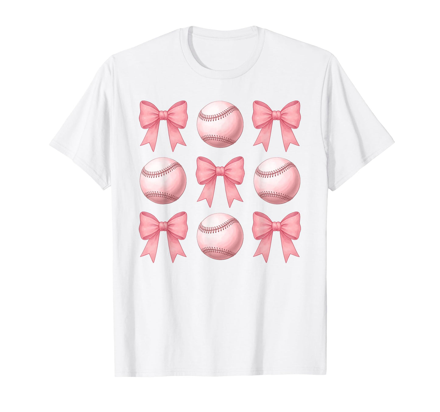 Baseball Mom Sister Coquette Bows Teen T-Shirt - Custom Art Print Unisex - T-Shirt, Sweatshirt, Hoodie