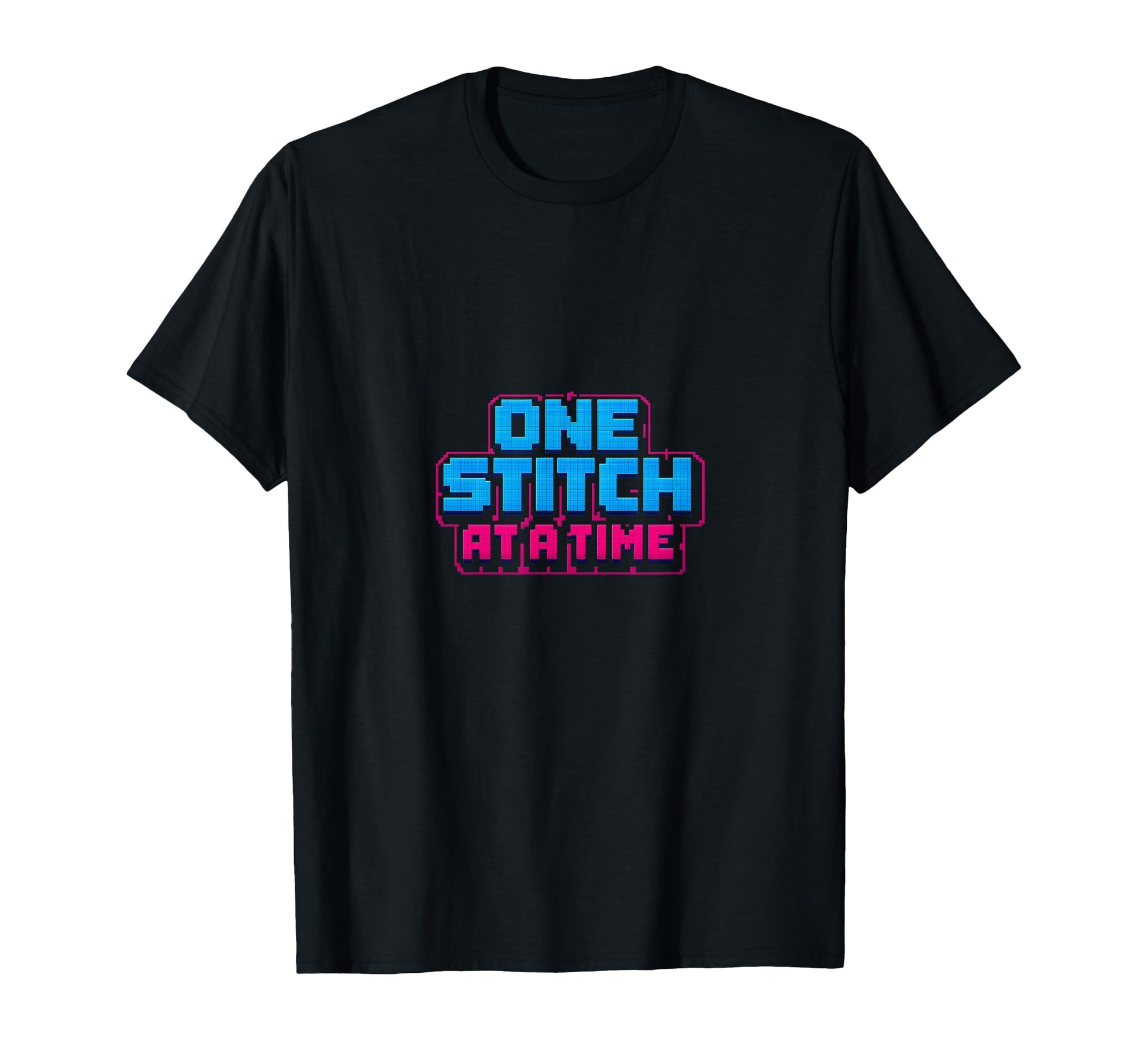 One Stitch Time Embroidery Pixel Arcade T-Shirt - Graphic Print Men Women - T-Shirt, Sweatshirt, Hoodie