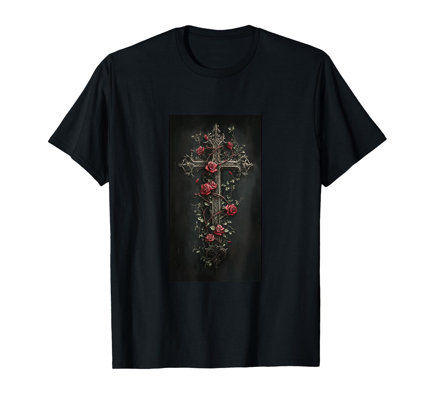 Gothic Cross Grunge Aesthetic Y2K T-Shirt - Novelty Apparel for Adults - T-Shirt, Sweatshirt, Hoodie