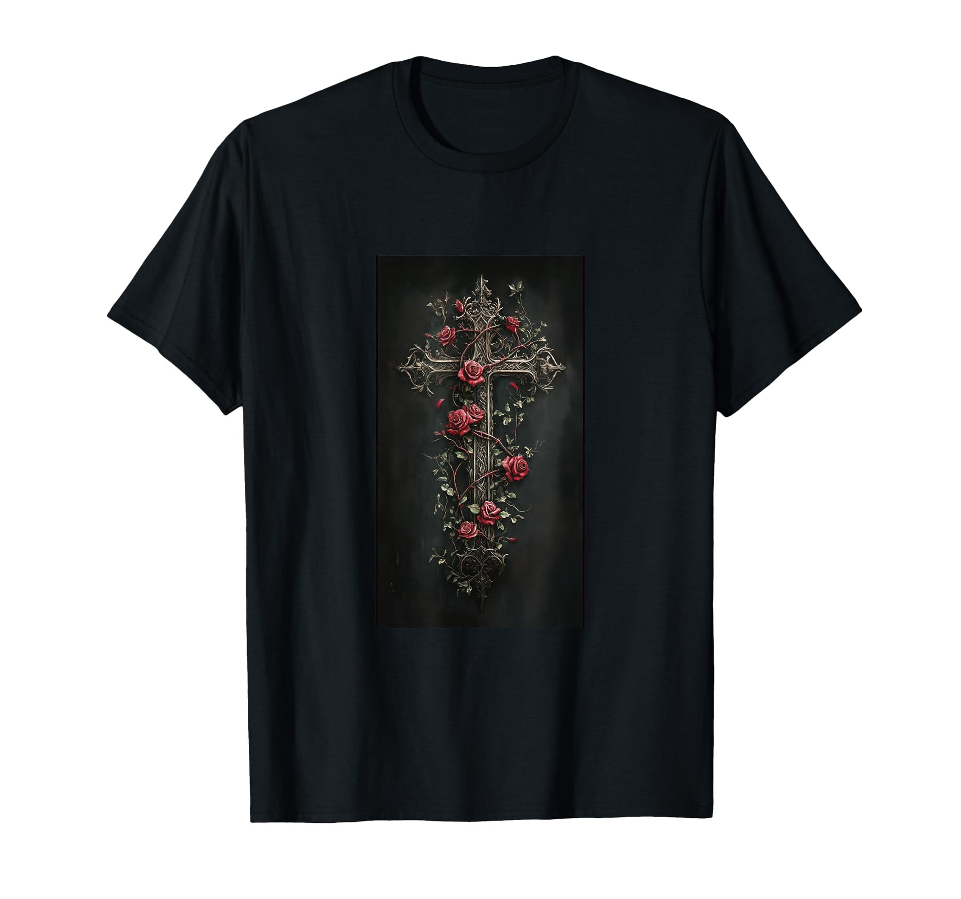 Gothic Cross Grunge Aesthetic Y2K T-Shirt - Novelty Apparel for Adults - T-Shirt, Sweatshirt, Hoodie
