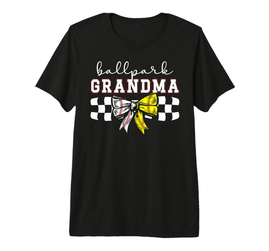 Ballpark Grandma Softball T-Shirt - Casual Everyday Wear Men Women - T-Shirt, Sweatshirt, Hoodie