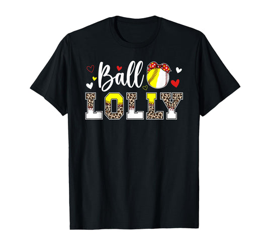 Ball Lolly Leopard Softball Baseball T-Shirt - Unique Graphic Men Women - T-Shirt, Sweatshirt, Hoodie
