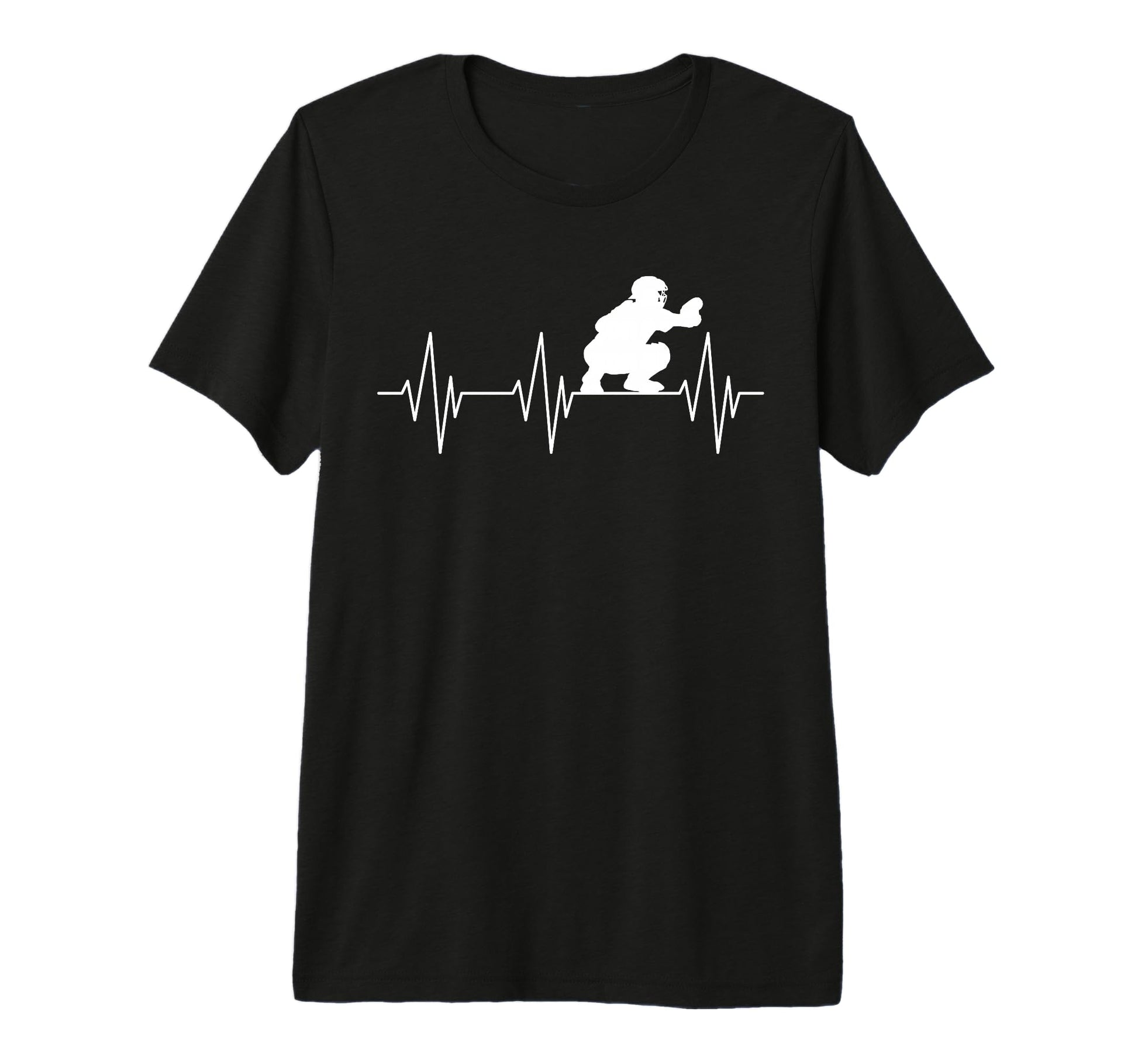 Baseball Catcher Player Ecg Baseball T-Shirt - Novelty Apparel for Adults - T-Shirt, Sweatshirt, Hoodie