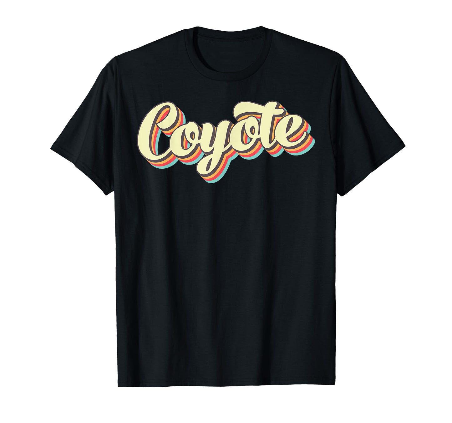 Coyote Art Baseball Font T-Shirt - Minimalist Print for Adults - T-Shirt, Sweatshirt, Hoodie